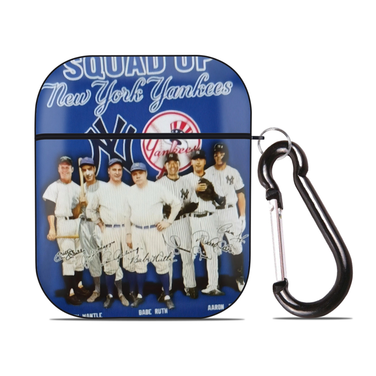 New York Yankees 312 AirPods 2 Case Hard Shell Black, Flexible PC Material, Precise Cutouts, Full Protection, Anti-Fingerprint, Washable, Includes Keychain – Durable & Slim Design