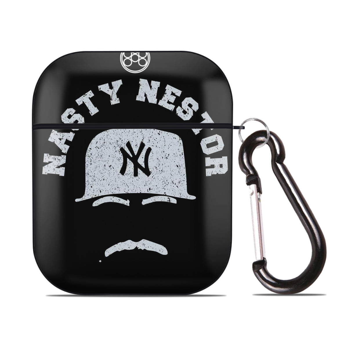 New York Yankees 152 AirPods 2 Case Hard Shell Black, Flexible PC Material, Precise Cutouts, Full Protection, Anti-Fingerprint, Washable, Includes Keychain – Durable & Slim Design