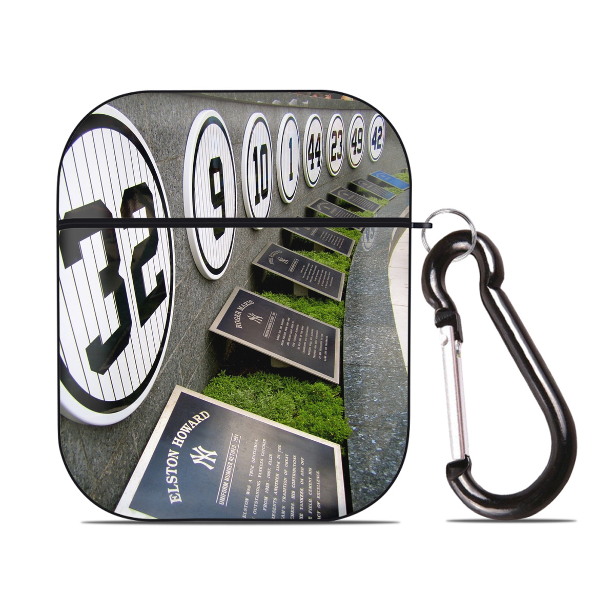 New York Yankees 253 AirPods 2 Case Hard Shell Black, Flexible PC Material, Precise Cutouts, Full Protection, Anti-Fingerprint, Washable, Includes Keychain – Durable & Slim Design