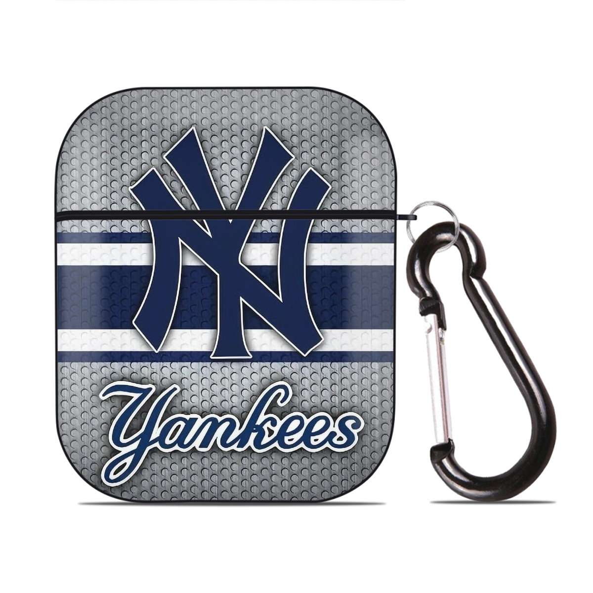 New York Yankees 311 AirPods 2 Case Hard Shell Black, Flexible PC Material, Precise Cutouts, Full Protection, Anti-Fingerprint, Washable, Includes Keychain – Durable & Slim Design