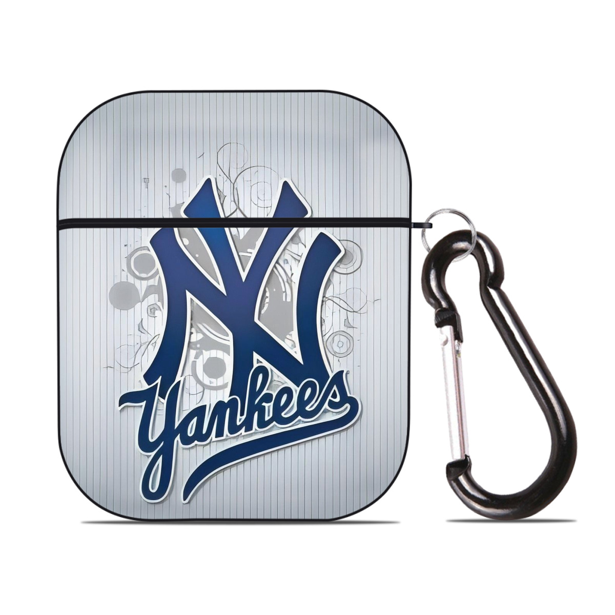 New York Yankees 181 AirPods 2 Case Hard Shell Black, Flexible PC Material, Precise Cutouts, Full Protection, Anti-Fingerprint, Washable, Includes Keychain – Durable & Slim Design