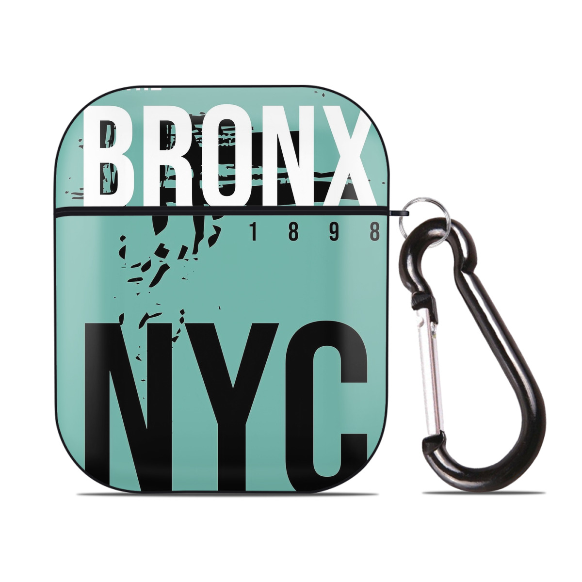 New York Yankees 186 AirPods 2 Case Hard Shell Black, Flexible PC Material, Precise Cutouts, Full Protection, Anti-Fingerprint, Washable, Includes Keychain – Durable & Slim Design