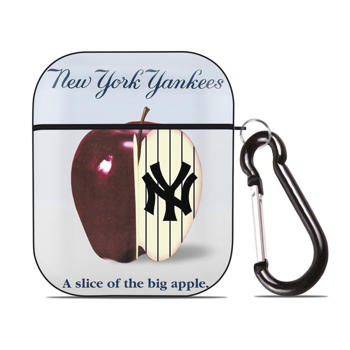 New York Yankees 202 AirPods 2 Case Hard Shell Black, Flexible PC Material, Precise Cutouts, Full Protection, Anti-Fingerprint, Washable, Includes Keychain – Durable & Slim Design
