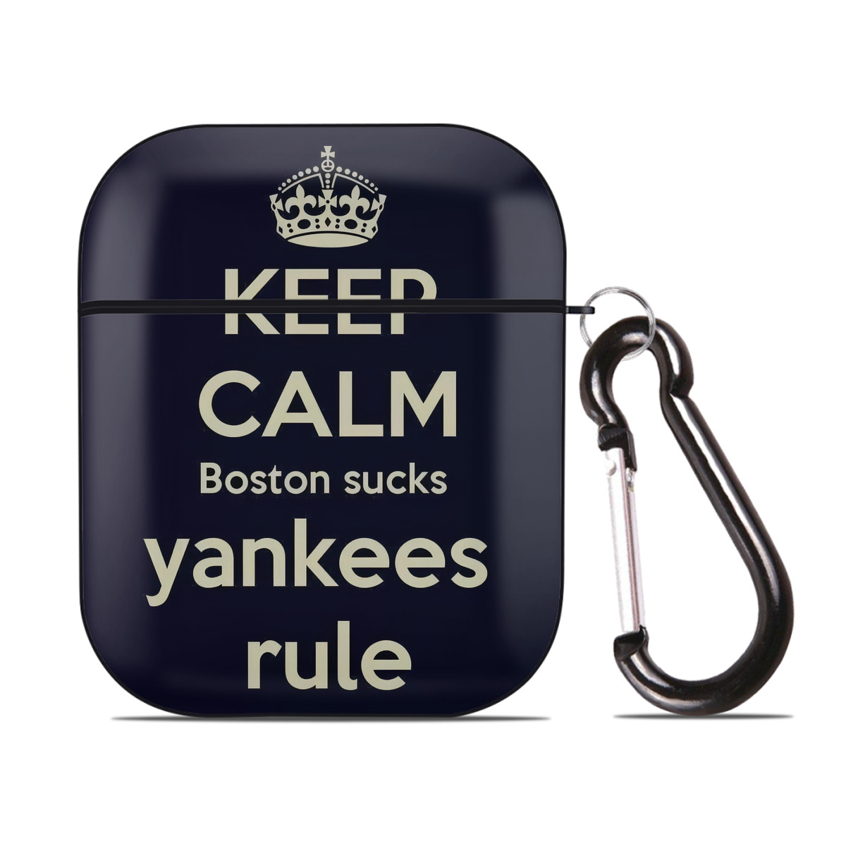 New York Yankees 226 AirPods 2 Case Hard Shell Black, Flexible PC Material, Precise Cutouts, Full Protection, Anti-Fingerprint, Washable, Includes Keychain – Durable & Slim Design