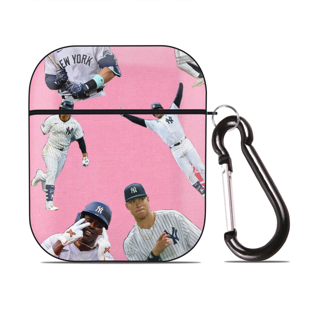 New York Yankees 323 AirPods 2 Case Hard Shell Black, Flexible PC Material, Precise Cutouts, Full Protection, Anti-Fingerprint, Washable, Includes Keychain – Durable & Slim Design