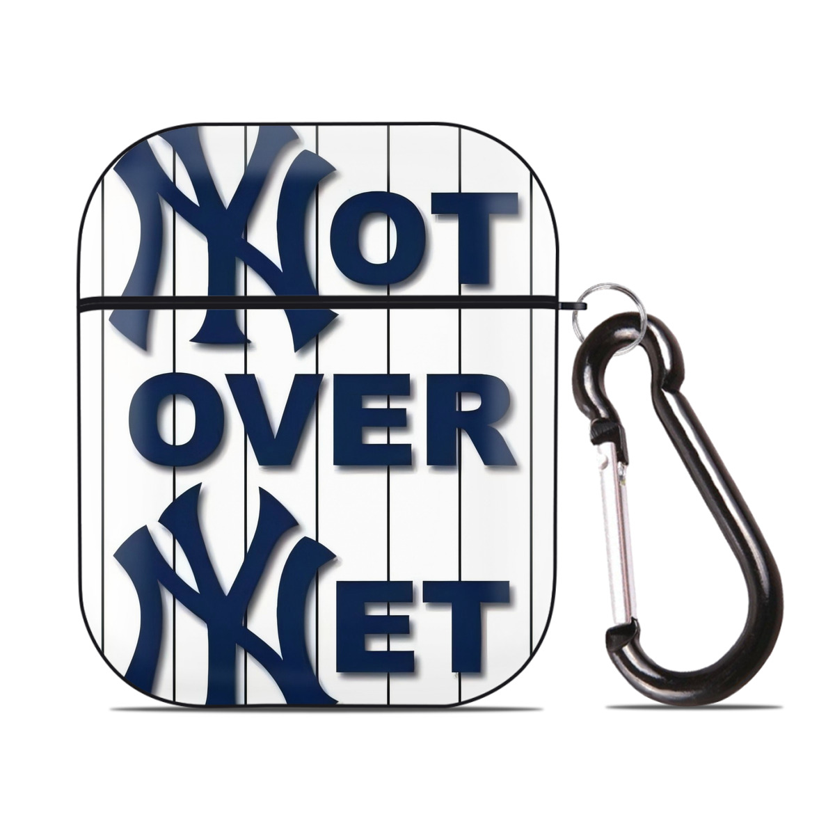 New York Yankees Not over Net AirPods 2 Case Hard Shell Black, Flexible PC Material, Precise Cutouts, Full Protection, Anti-Fingerprint, Washable, Includes Keychain – Durable & Slim Design