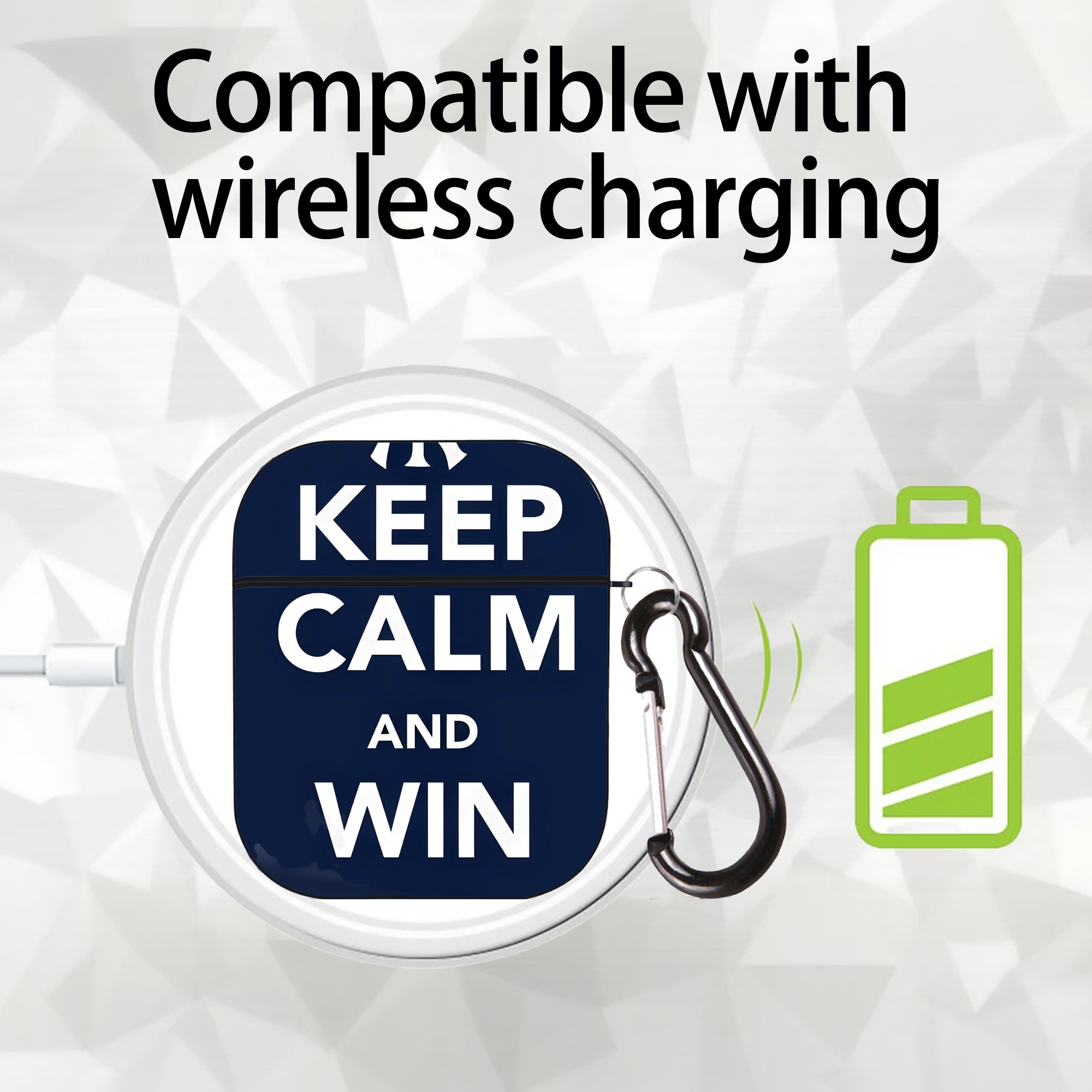 New York Yankees 169 AirPods 2 Case Hard Shell Black, Flexible PC Material, Precise Cutouts, Full Protection, Anti-Fingerprint, Washable, Includes Keychain – Durable & Slim Design