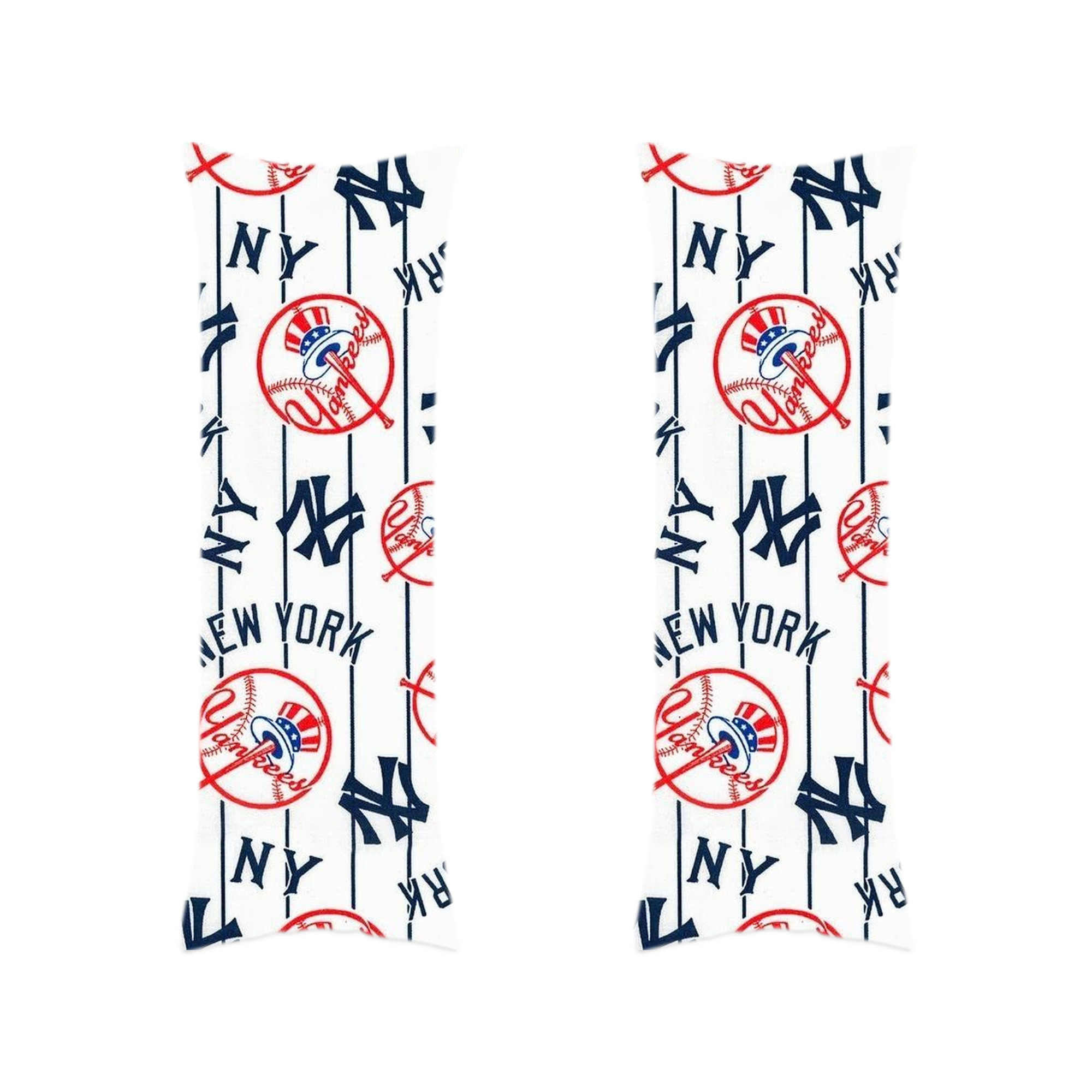 New York Yankees 219 Soft Double-Sided Long Body Pillow Cover, Multiple Sizes, Durable Polyester, Invisible Zipper, Breathable, Easy Care, Wrinkle-Resistant