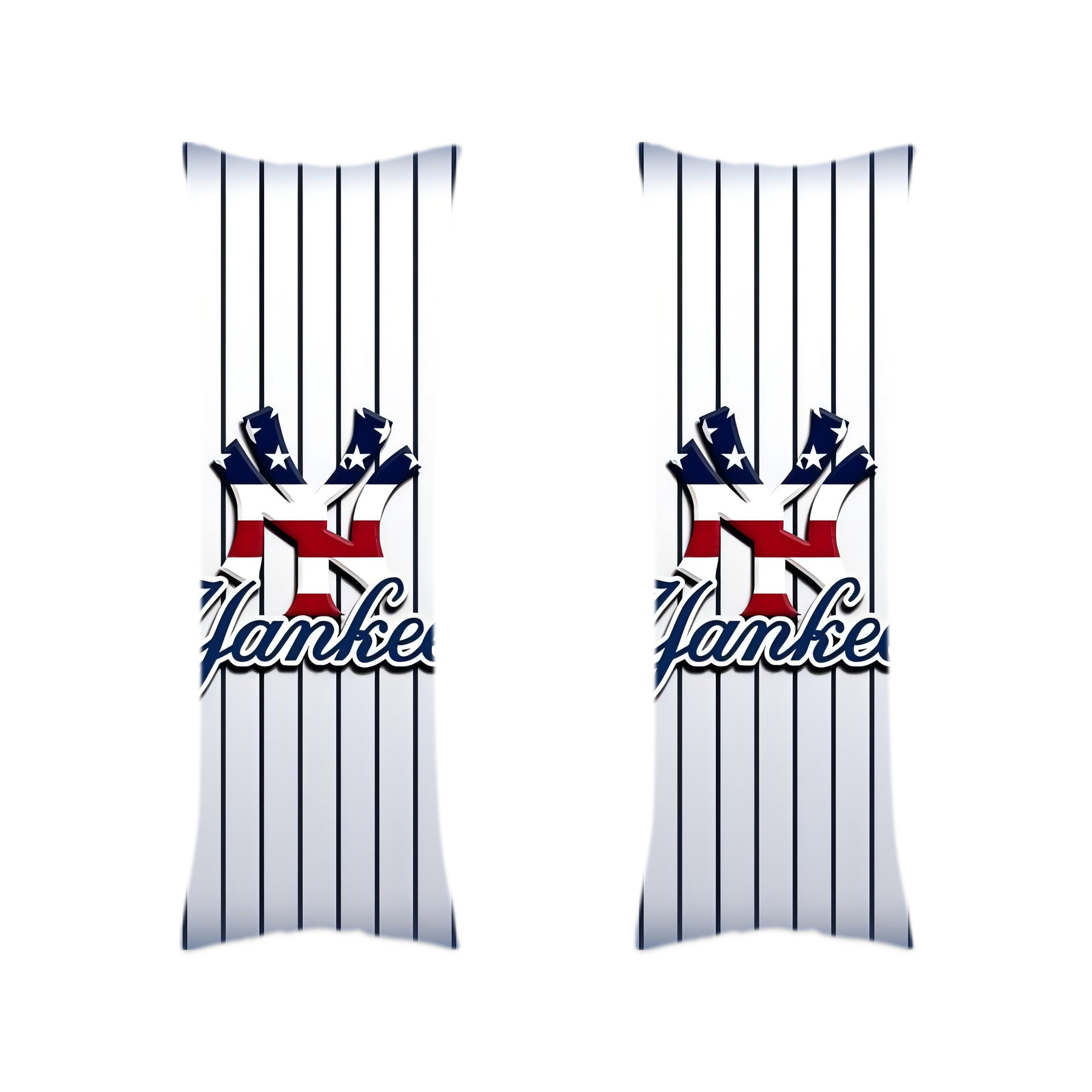 New York Yankees 227 Soft Double-Sided Long Body Pillow Cover, Multiple Sizes, Durable Polyester, Invisible Zipper, Breathable, Easy Care, Wrinkle-Resistant