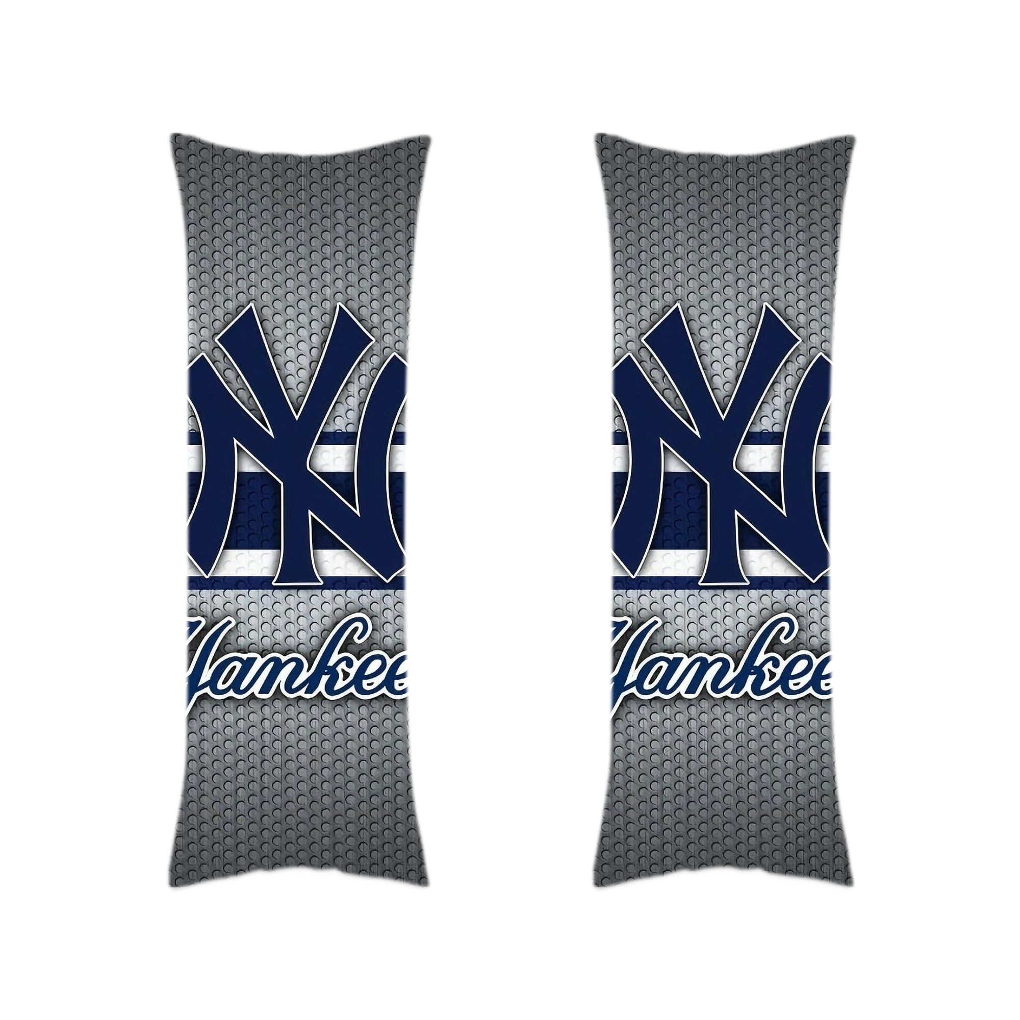 New York Yankees 311 Soft Double-Sided Long Body Pillow Cover, Multiple Sizes, Durable Polyester, Invisible Zipper, Breathable, Easy Care, Wrinkle-Resistant