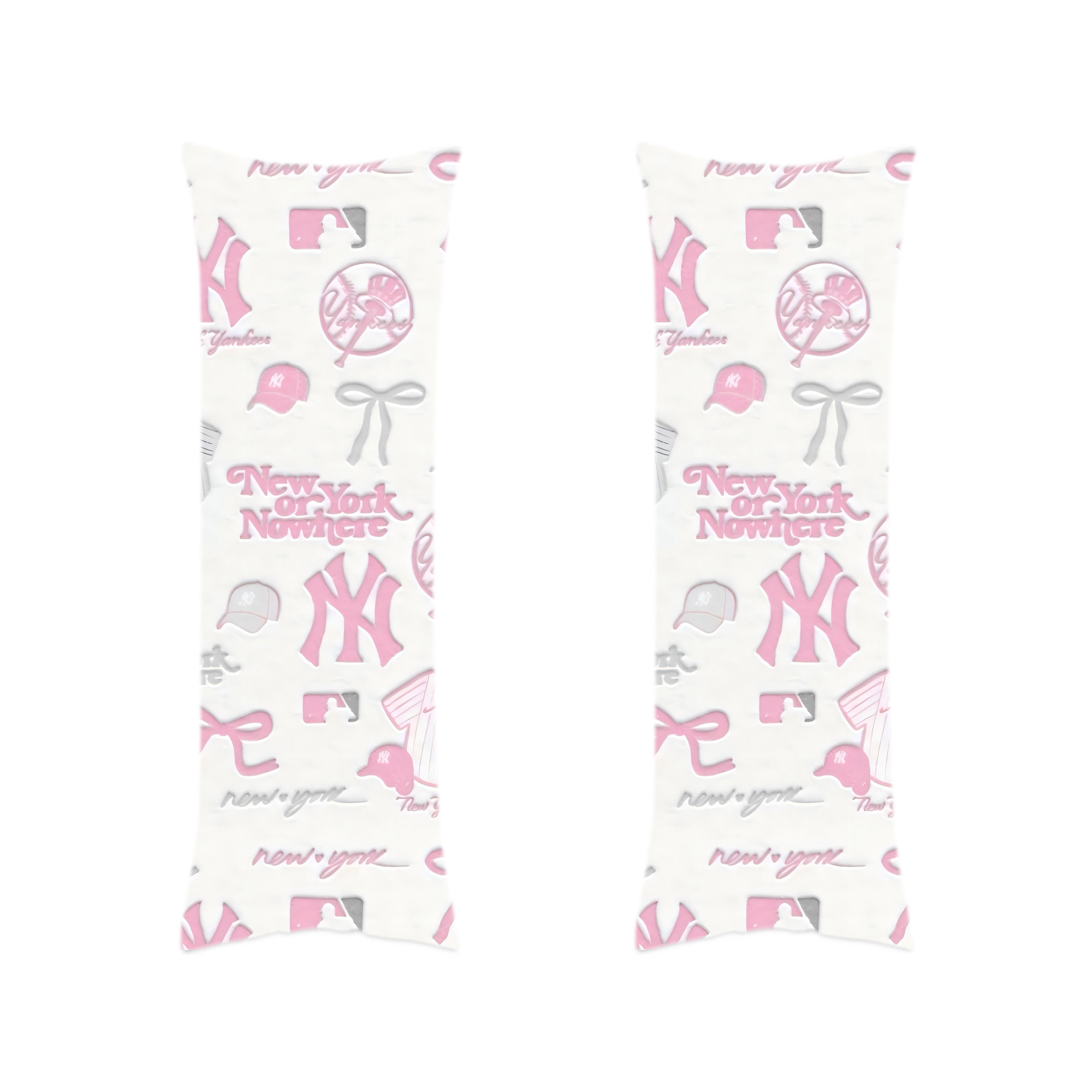 New York Yankees 206 Soft Double-Sided Long Body Pillow Cover, Multiple Sizes, Durable Polyester, Invisible Zipper, Breathable, Easy Care, Wrinkle-Resistant