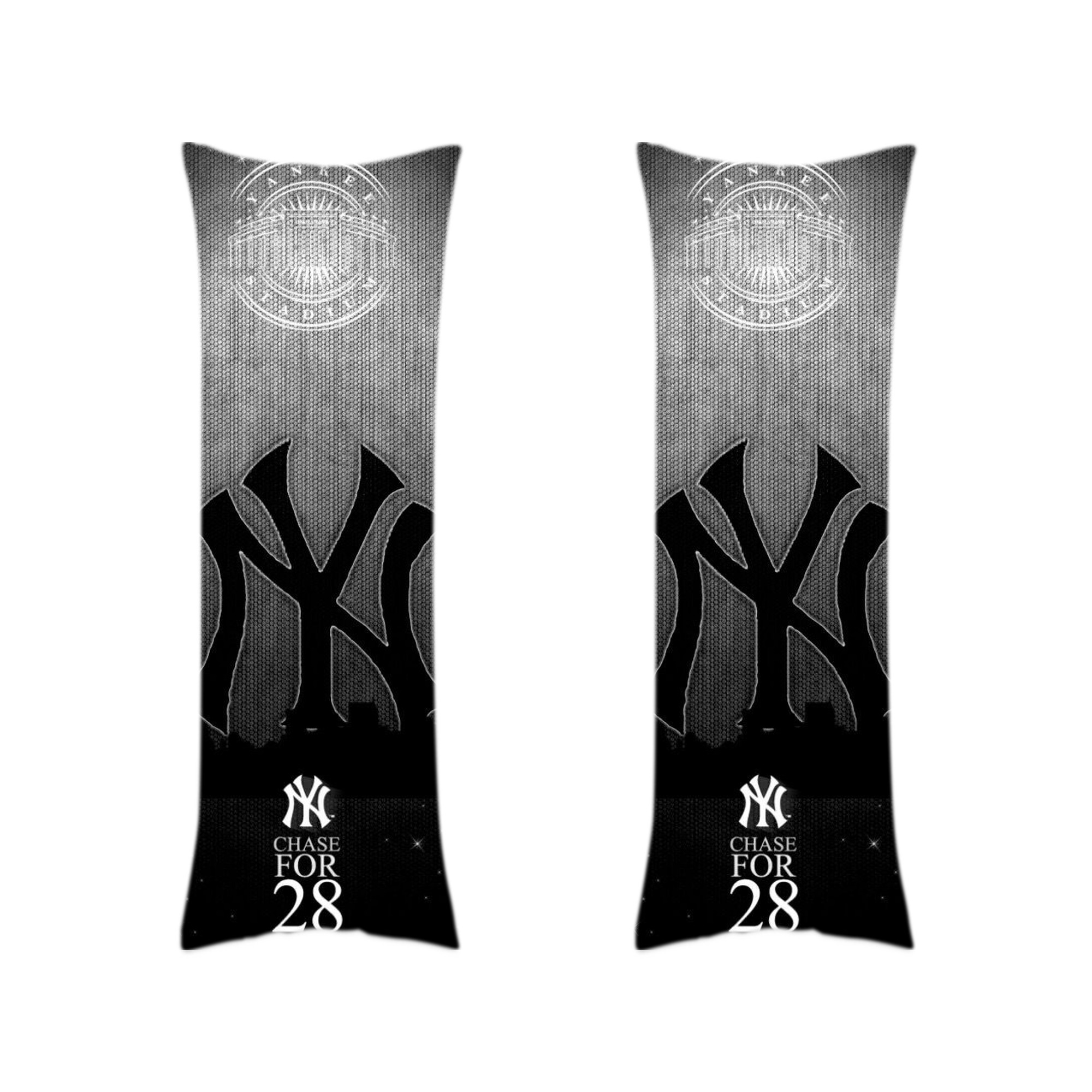 New York Yankees 313 Soft Double-Sided Long Body Pillow Cover, Multiple Sizes, Durable Polyester, Invisible Zipper, Breathable, Easy Care, Wrinkle-Resistant