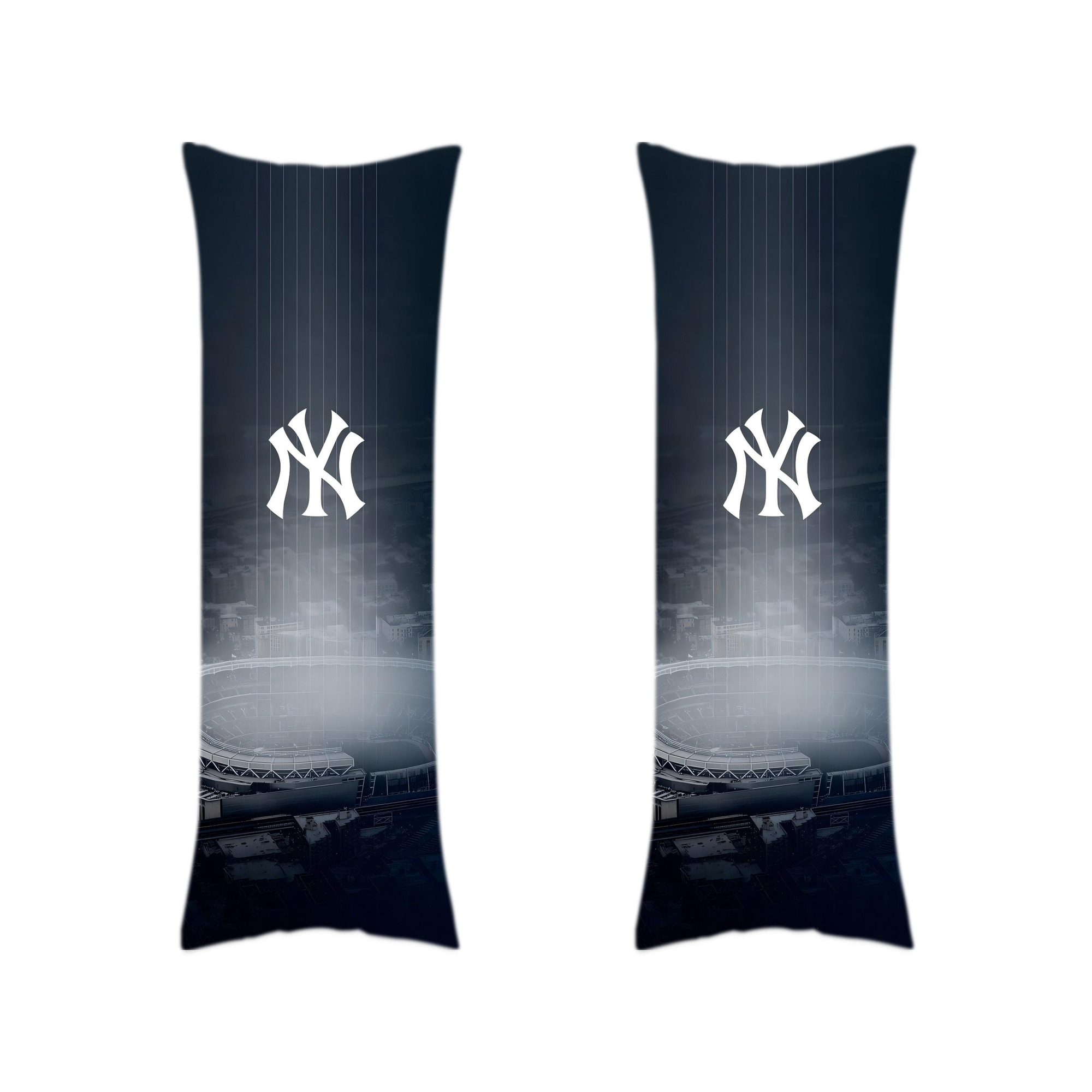 New York Yankees 225 Soft Double-Sided Long Body Pillow Cover, Multiple Sizes, Durable Polyester, Invisible Zipper, Breathable, Easy Care, Wrinkle-Resistant
