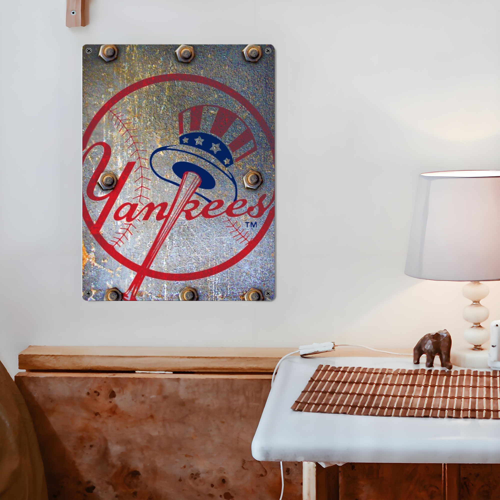 New York Yankees 112 Vintage Metal Tin Sign 12x16inch – Retro Wall Art Decor For Home, Bar, Kitchen, Bedroom, Office – Durable Iron Sheet Poster, Easy To Hang, Full-Color Printing