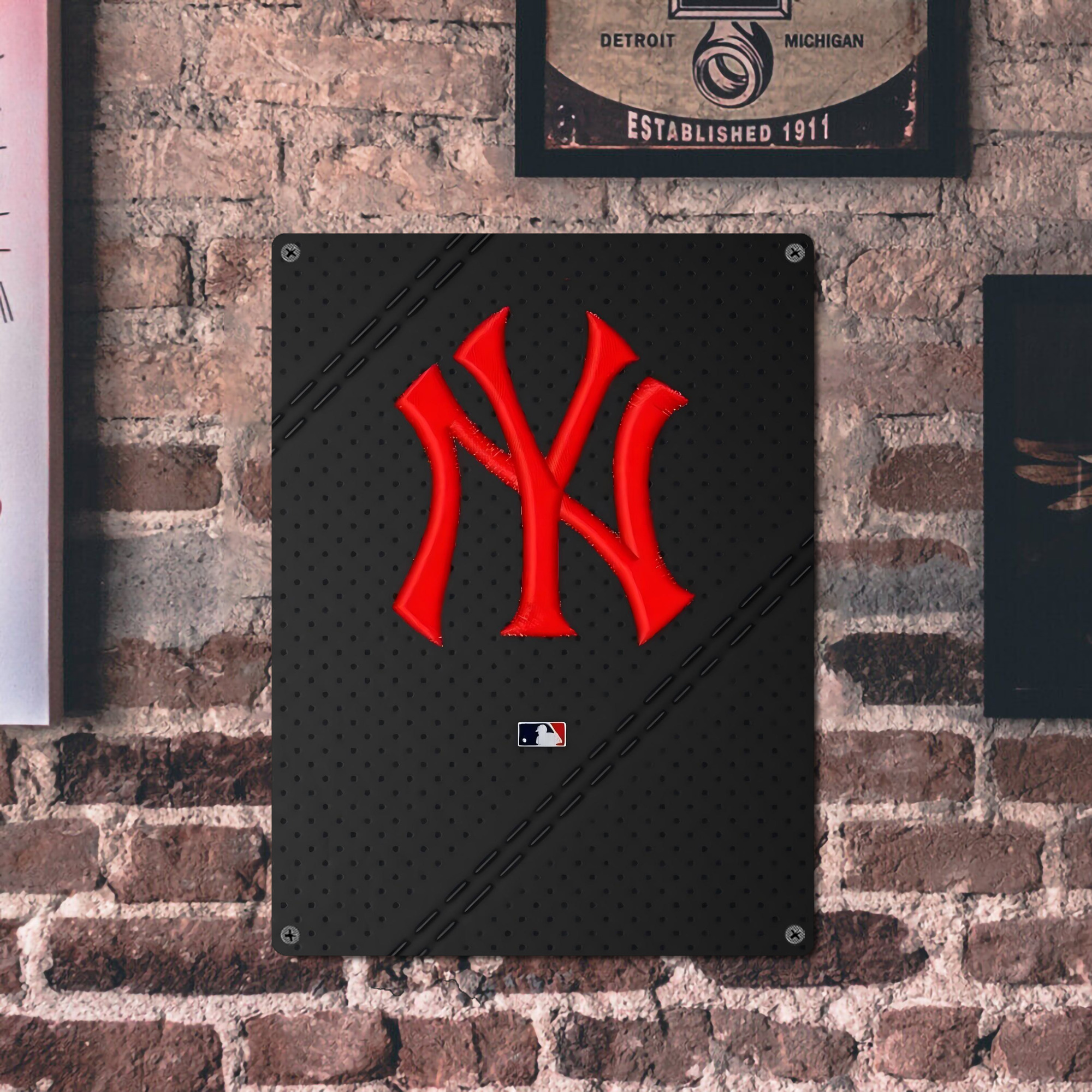 New York Yankees 121 Vintage Metal Tin Sign 12x16inch – Retro Wall Art Decor For Home, Bar, Kitchen, Bedroom, Office – Durable Iron Sheet Poster, Easy To Hang, Full-Color Printing