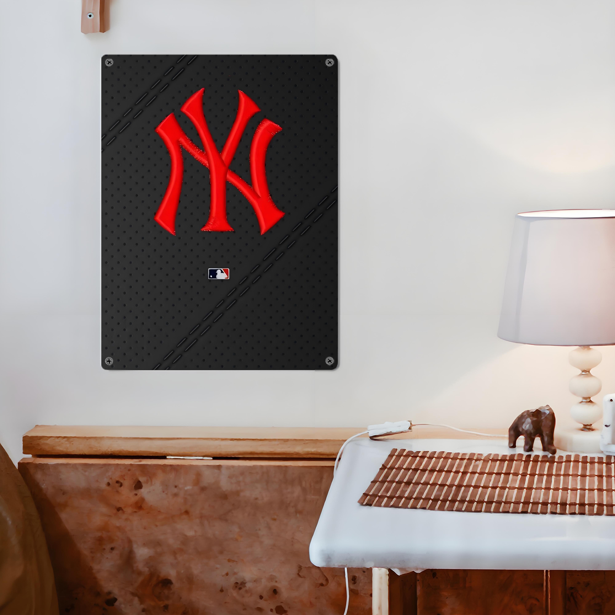 New York Yankees 121 Vintage Metal Tin Sign 12x16inch – Retro Wall Art Decor For Home, Bar, Kitchen, Bedroom, Office – Durable Iron Sheet Poster, Easy To Hang, Full-Color Printing