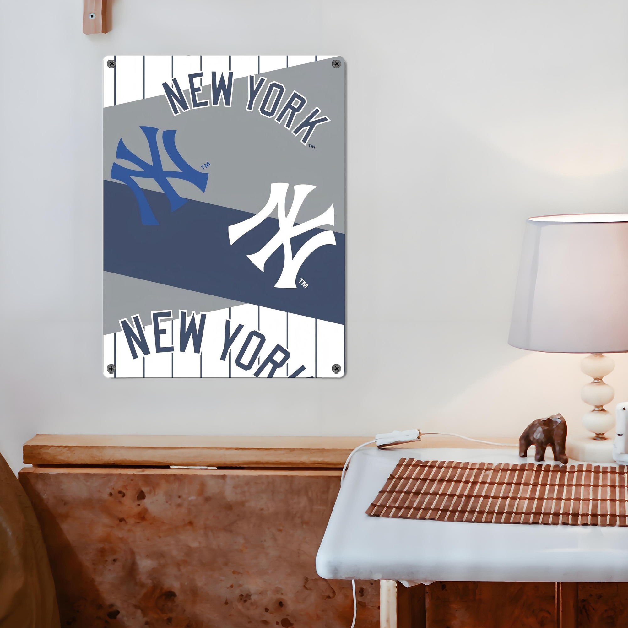 New York Yankees 133 Vintage Metal Tin Sign 12x16inch – Retro Wall Art Decor For Home, Bar, Kitchen, Bedroom, Office – Durable Iron Sheet Poster, Easy To Hang, Full-Color Printing