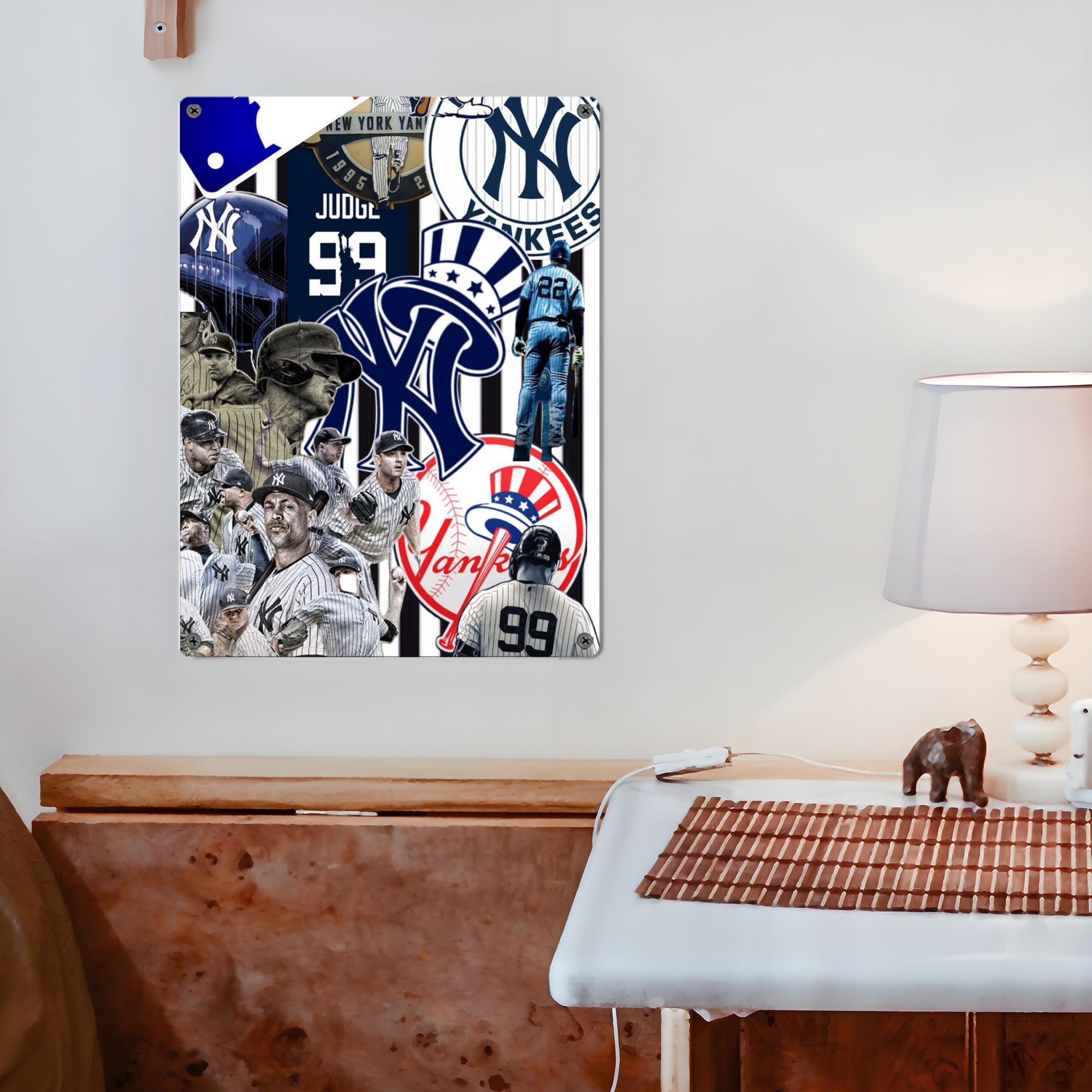 New York Yankees 138 Vintage Metal Tin Sign 12x16inch – Retro Wall Art Decor For Home, Bar, Kitchen, Bedroom, Office – Durable Iron Sheet Poster, Easy To Hang, Full-Color Printing