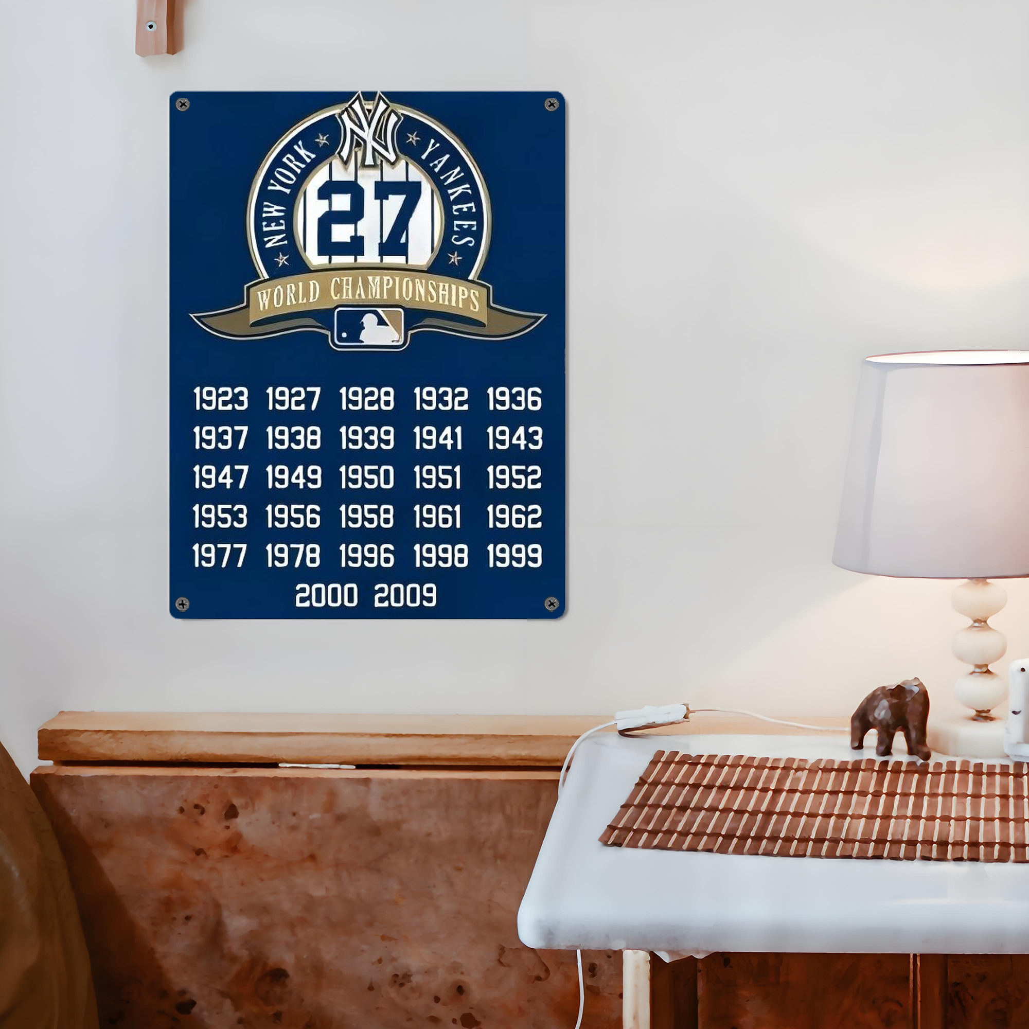 New York Yankees 144 Vintage Metal Tin Sign 12x16inch – Retro Wall Art Decor For Home, Bar, Kitchen, Bedroom, Office – Durable Iron Sheet Poster, Easy To Hang, Full-Color Printing