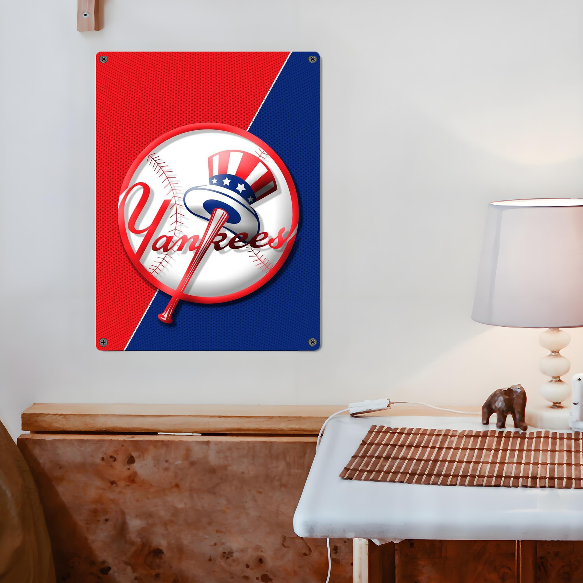 New York Yankees 148 Vintage Metal Tin Sign 12x16inch – Retro Wall Art Decor For Home, Bar, Kitchen, Bedroom, Office – Durable Iron Sheet Poster, Easy To Hang, Full-Color Printing