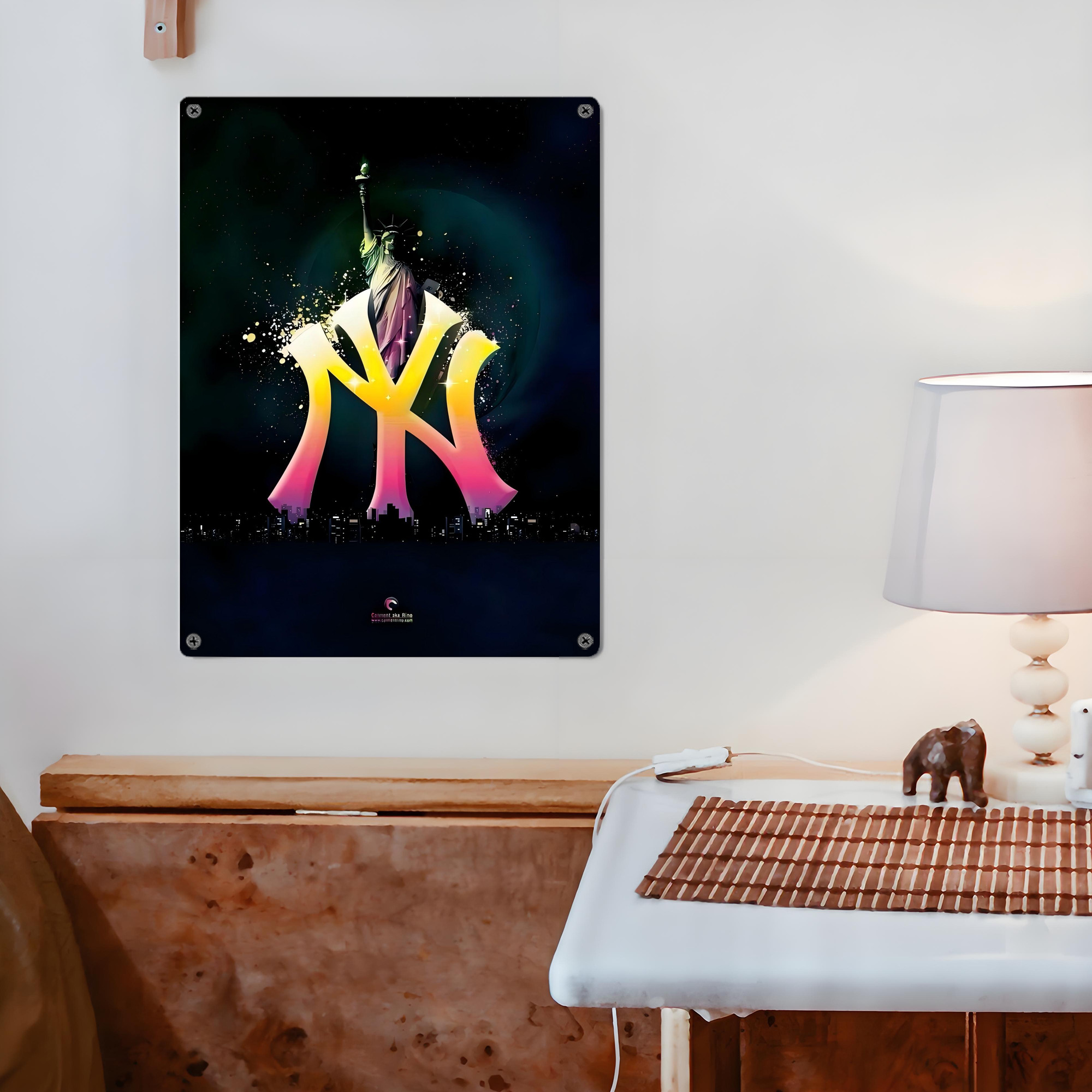 New York Yankees 149 Vintage Metal Tin Sign 12x16inch – Retro Wall Art Decor For Home, Bar, Kitchen, Bedroom, Office – Durable Iron Sheet Poster, Easy To Hang, Full-Color Printing