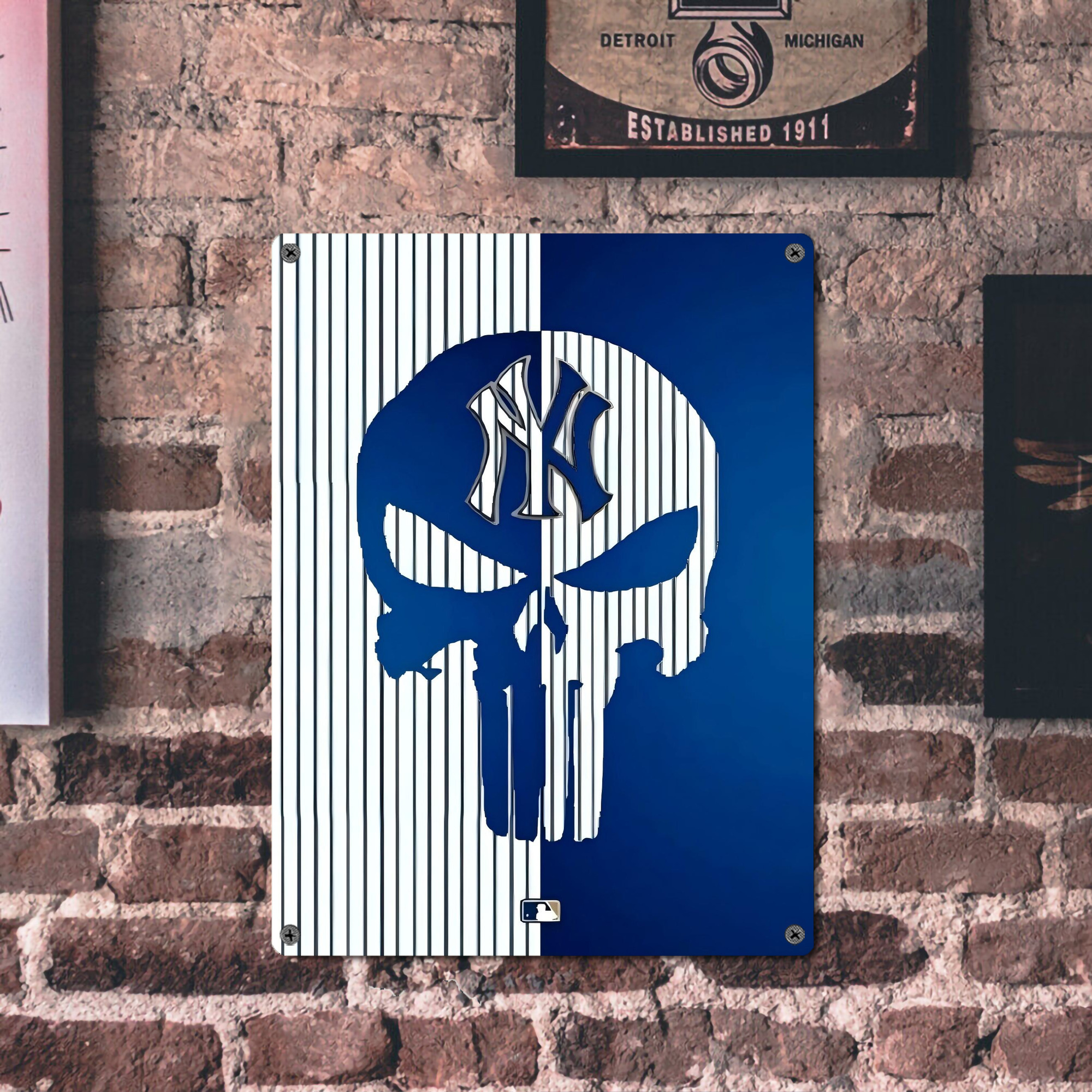 New York Yankees 154 Vintage Metal Tin Sign 12x16inch – Retro Wall Art Decor For Home, Bar, Kitchen, Bedroom, Office – Durable Iron Sheet Poster, Easy To Hang, Full-Color Printing