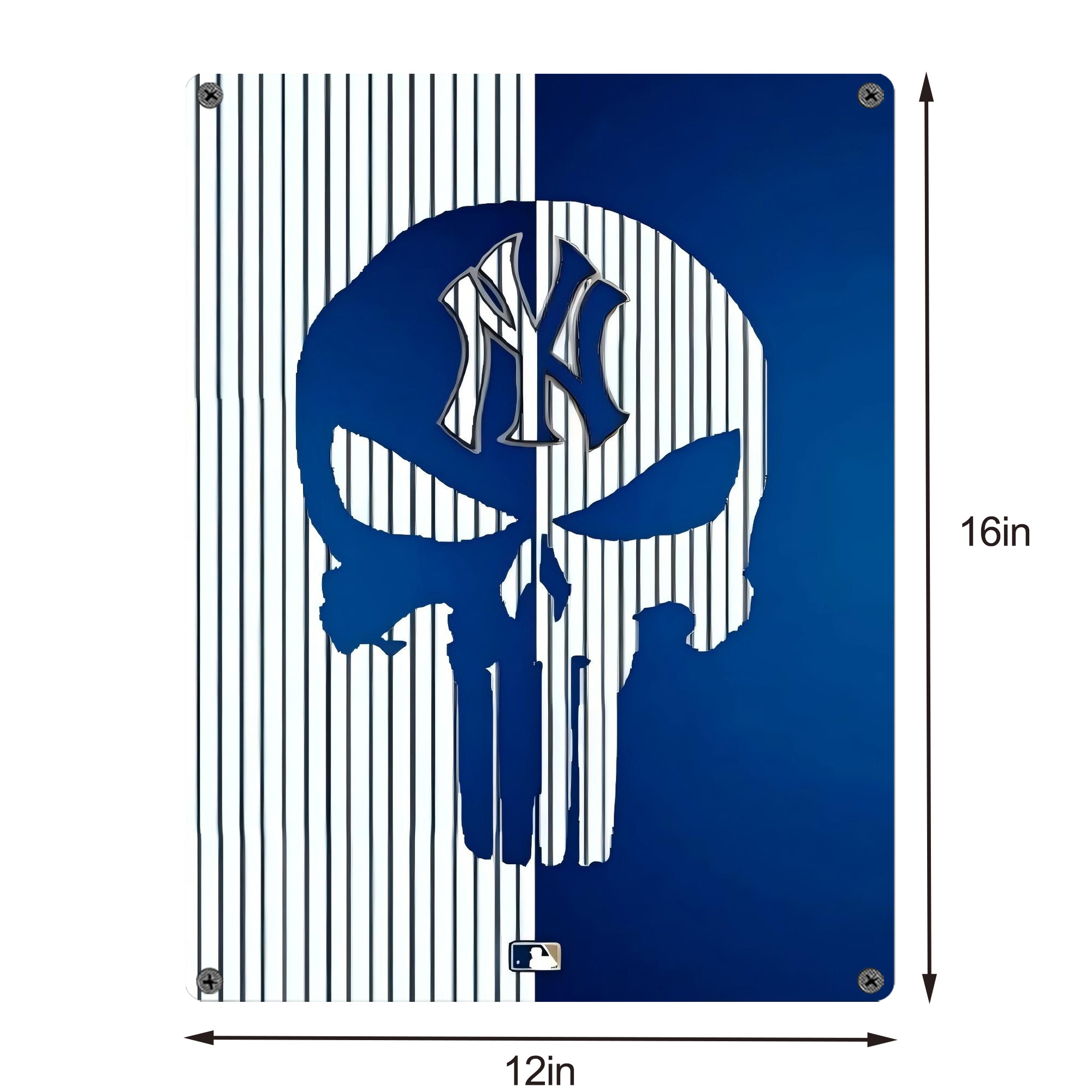 New York Yankees 154 Vintage Metal Tin Sign 12x16inch – Retro Wall Art Decor For Home, Bar, Kitchen, Bedroom, Office – Durable Iron Sheet Poster, Easy To Hang, Full-Color Printing