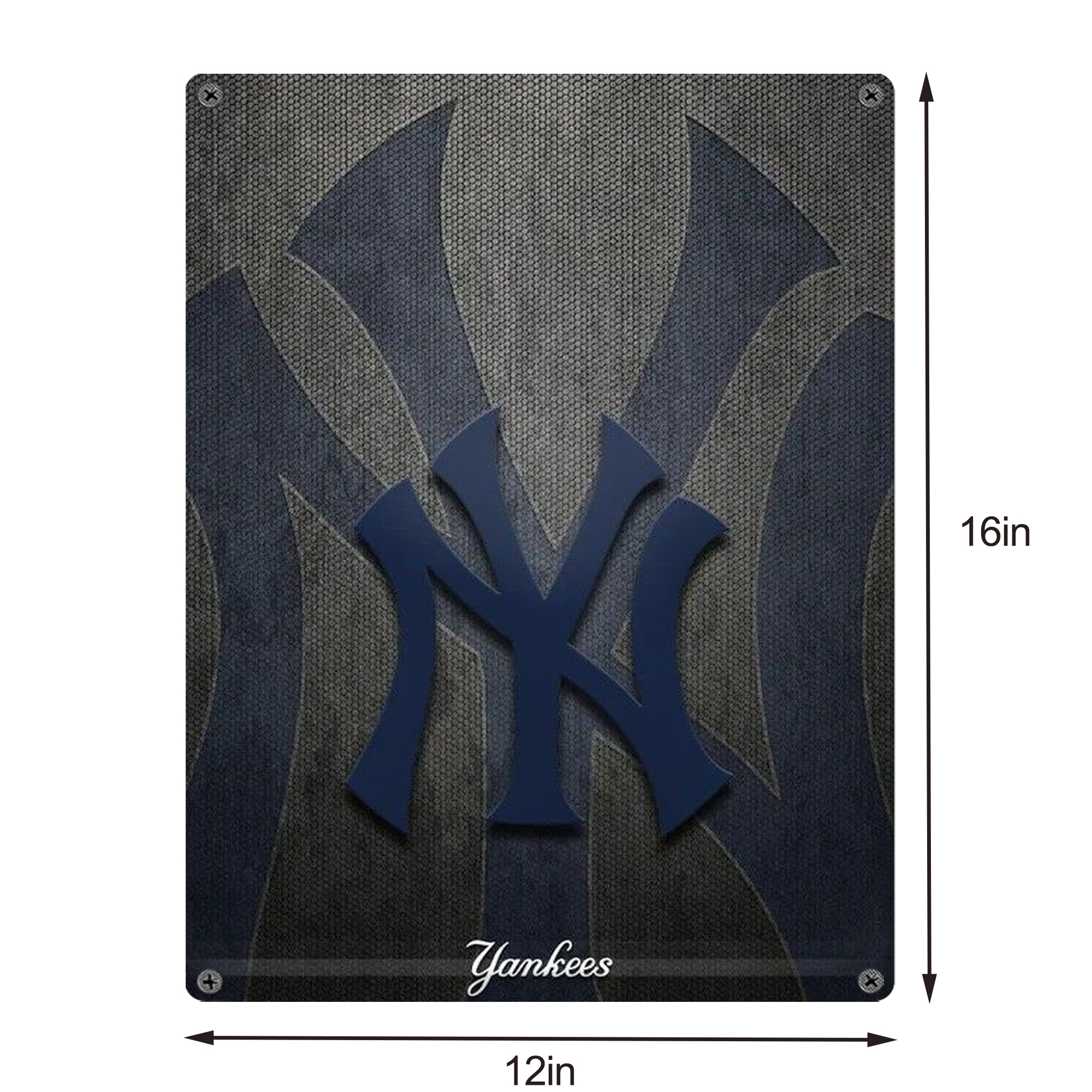 New York Yankees 153 Vintage Metal Tin Sign 12x16inch – Retro Wall Art Decor For Home, Bar, Kitchen, Bedroom, Office – Durable Iron Sheet Poster, Easy To Hang, Full-Color Printing