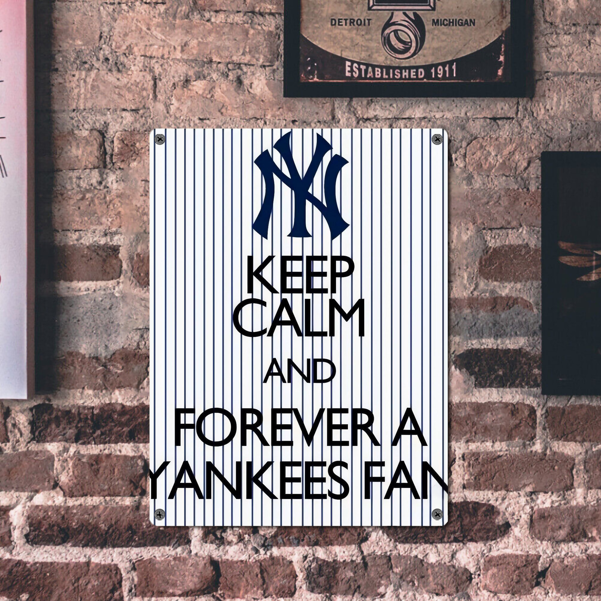 New York Yankees 158 Vintage Metal Tin Sign 12x16inch – Retro Wall Art Decor For Home, Bar, Kitchen, Bedroom, Office – Durable Iron Sheet Poster, Easy To Hang, Full-Color Printing
