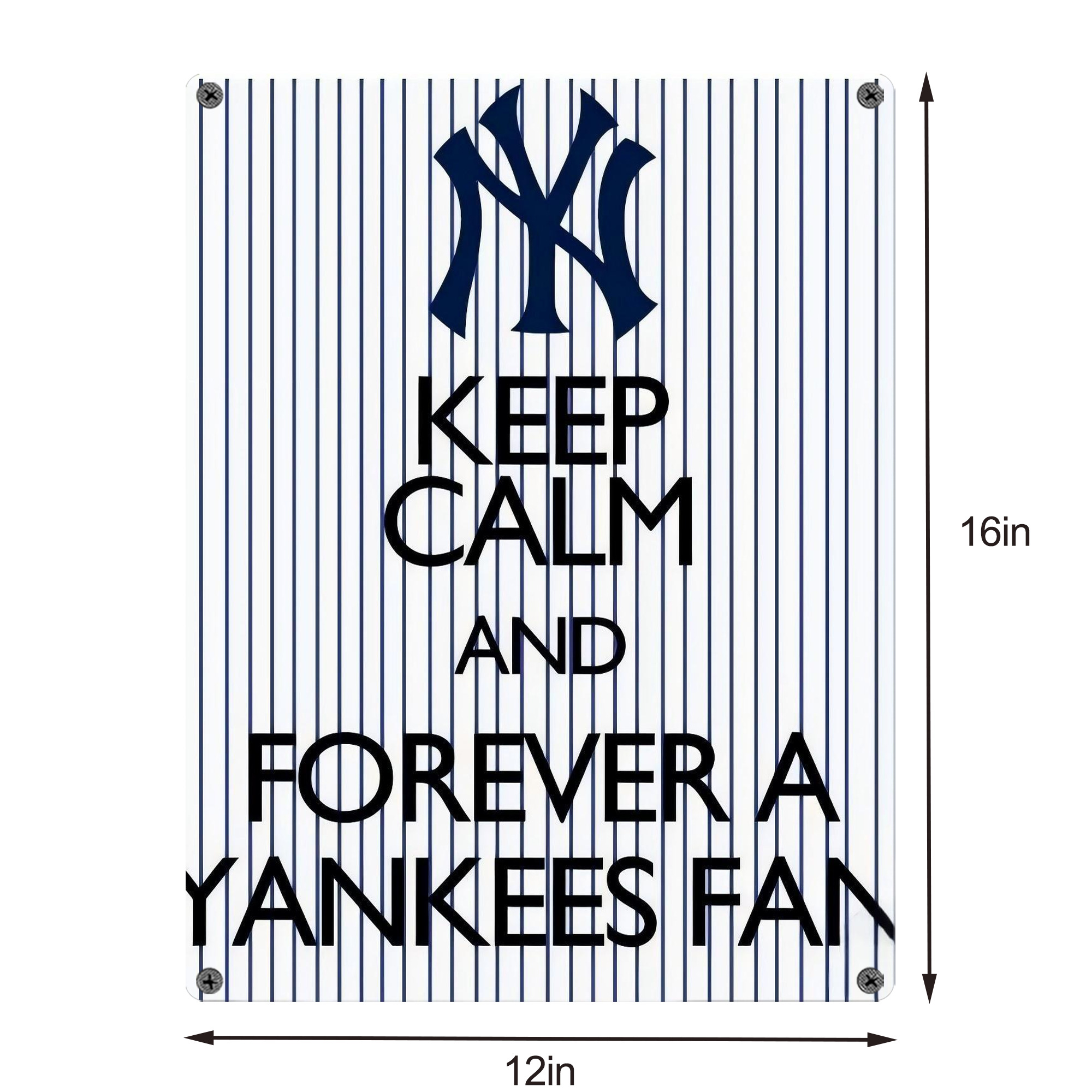 New York Yankees 158 Vintage Metal Tin Sign 12x16inch – Retro Wall Art Decor For Home, Bar, Kitchen, Bedroom, Office – Durable Iron Sheet Poster, Easy To Hang, Full-Color Printing