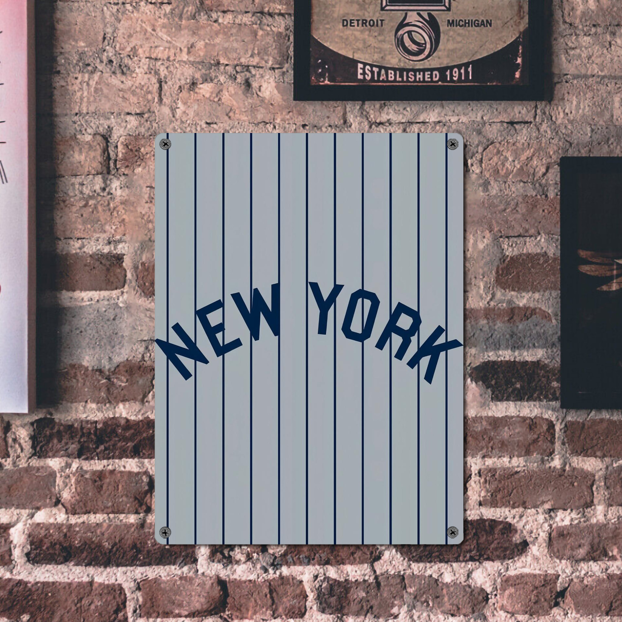 New York Yankees 159 Vintage Metal Tin Sign 12x16inch – Retro Wall Art Decor For Home, Bar, Kitchen, Bedroom, Office – Durable Iron Sheet Poster, Easy To Hang, Full-Color Printing