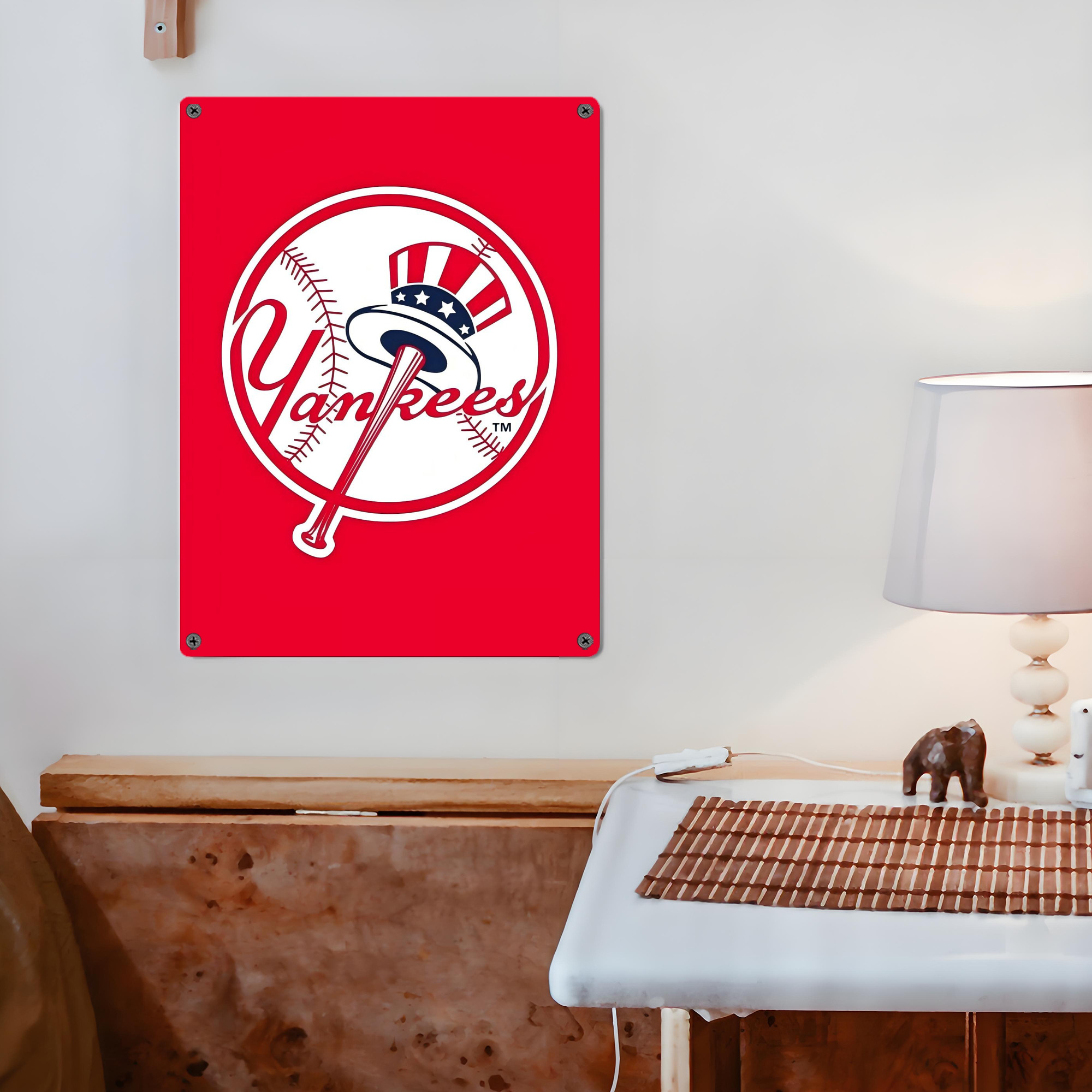 New York Yankees 165 Vintage Metal Tin Sign 12x16inch – Retro Wall Art Decor For Home, Bar, Kitchen, Bedroom, Office – Durable Iron Sheet Poster, Easy To Hang, Full-Color Printing