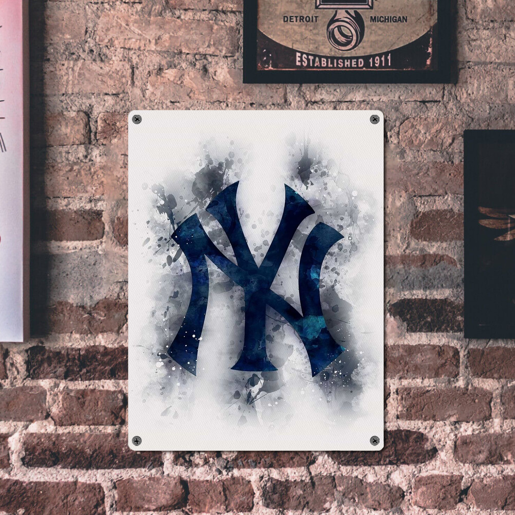 New York Yankees 170 Vintage Metal Tin Sign 12x16inch – Retro Wall Art Decor For Home, Bar, Kitchen, Bedroom, Office – Durable Iron Sheet Poster, Easy To Hang, Full-Color Printing