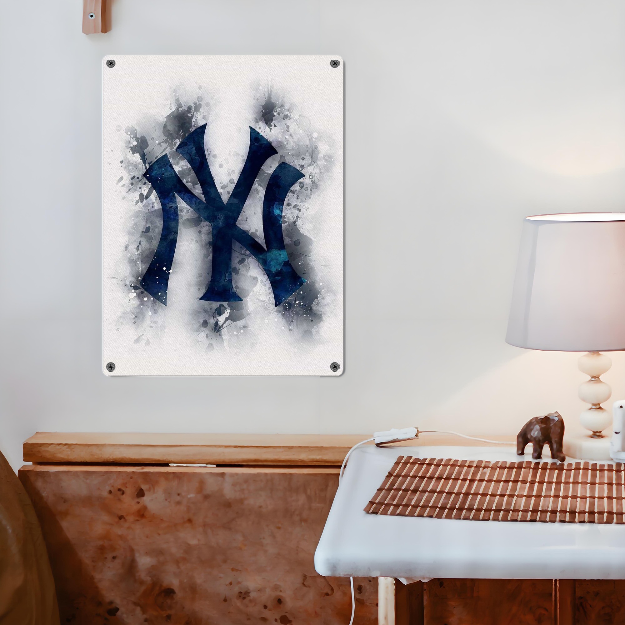 New York Yankees 170 Vintage Metal Tin Sign 12x16inch – Retro Wall Art Decor For Home, Bar, Kitchen, Bedroom, Office – Durable Iron Sheet Poster, Easy To Hang, Full-Color Printing