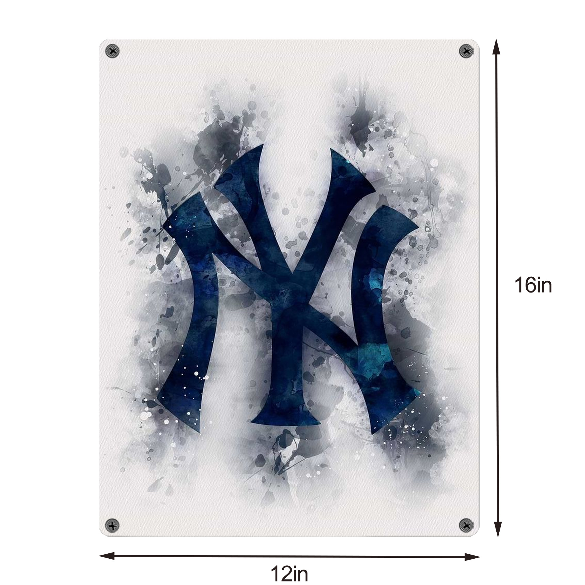 New York Yankees 170 Vintage Metal Tin Sign 12x16inch – Retro Wall Art Decor For Home, Bar, Kitchen, Bedroom, Office – Durable Iron Sheet Poster, Easy To Hang, Full-Color Printing