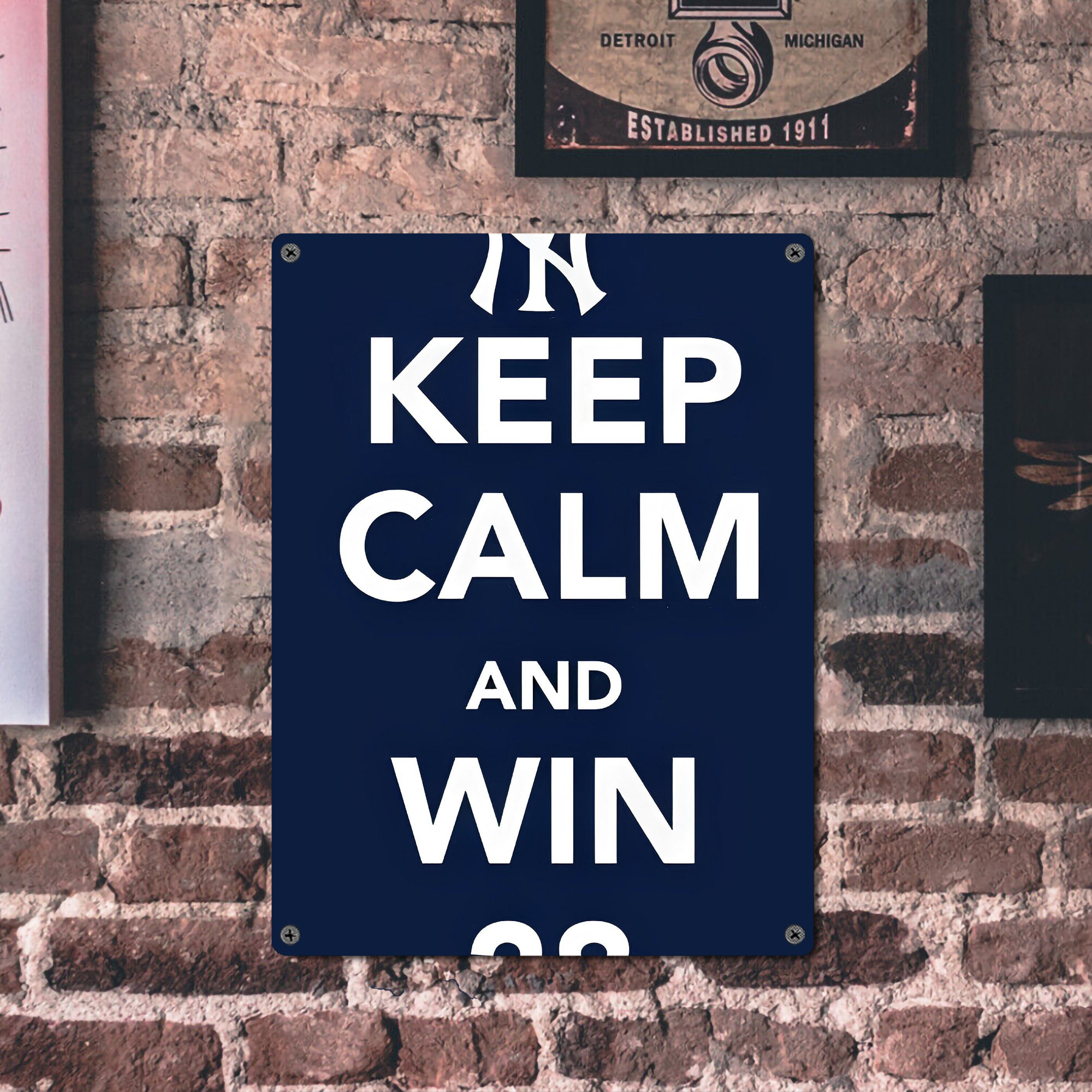 New York Yankees 169 Vintage Metal Tin Sign 12x16inch – Retro Wall Art Decor For Home, Bar, Kitchen, Bedroom, Office – Durable Iron Sheet Poster, Easy To Hang, Full-Color Printing