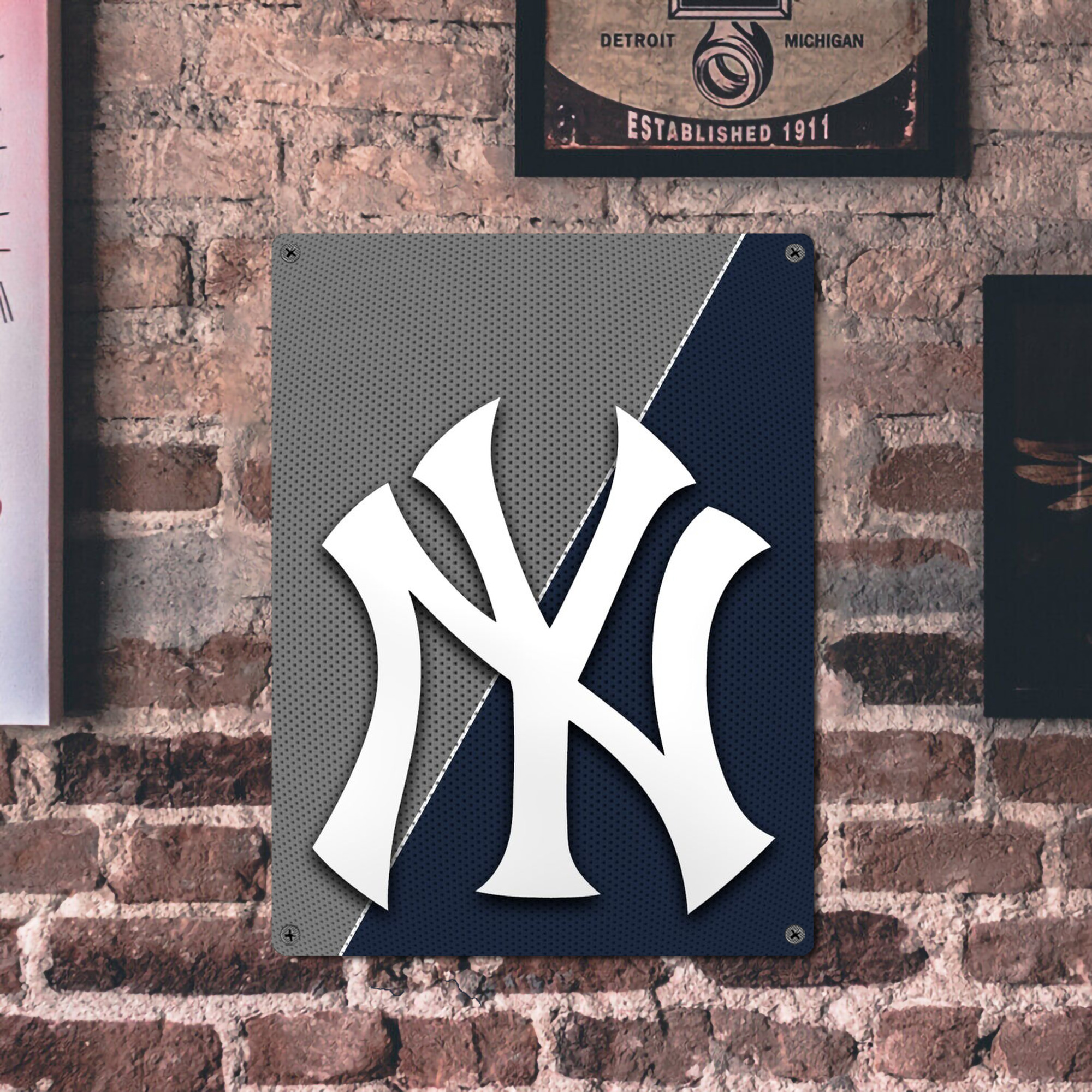 New York Yankees 177 Vintage Metal Tin Sign 12x16inch – Retro Wall Art Decor For Home, Bar, Kitchen, Bedroom, Office – Durable Iron Sheet Poster, Easy To Hang, Full-Color Printing
