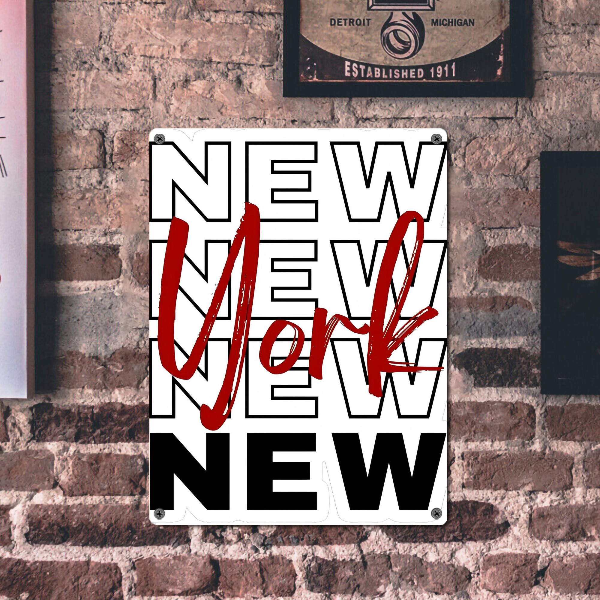 New York Yankees 176 Vintage Metal Tin Sign 12x16inch – Retro Wall Art Decor For Home, Bar, Kitchen, Bedroom, Office – Durable Iron Sheet Poster, Easy To Hang, Full-Color Printing