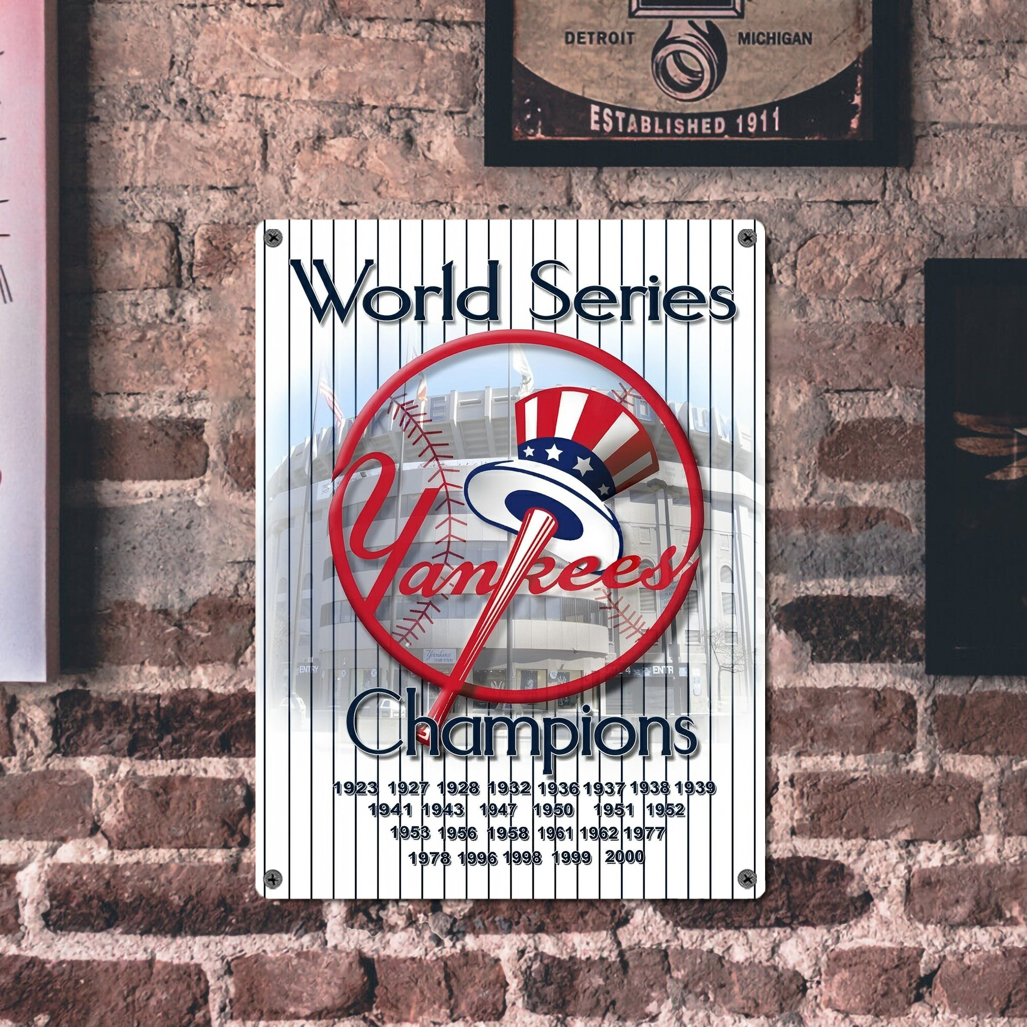 New York Yankees 184 Vintage Metal Tin Sign 12x16inch – Retro Wall Art Decor For Home, Bar, Kitchen, Bedroom, Office – Durable Iron Sheet Poster, Easy To Hang, Full-Color Printing