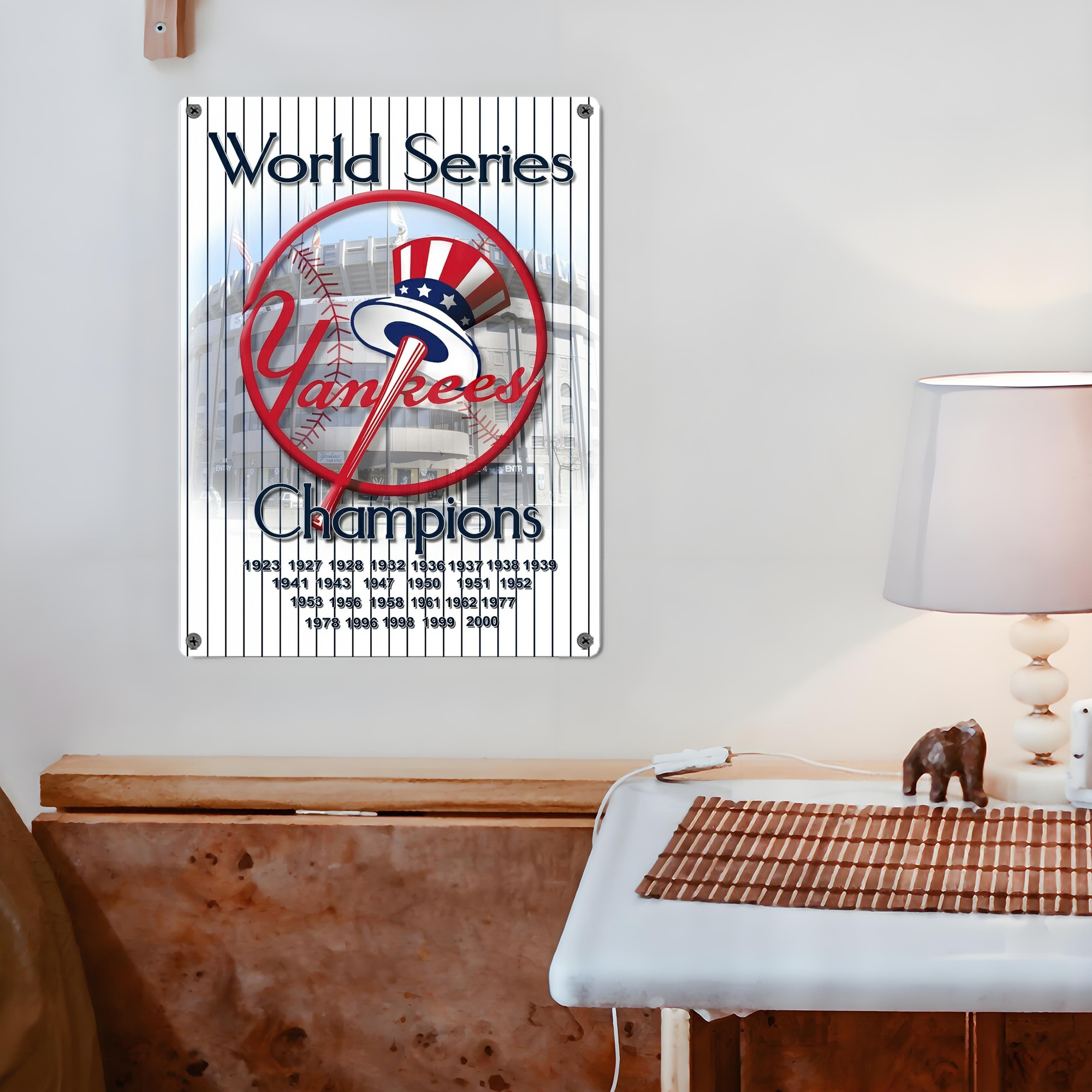 New York Yankees 184 Vintage Metal Tin Sign 12x16inch – Retro Wall Art Decor For Home, Bar, Kitchen, Bedroom, Office – Durable Iron Sheet Poster, Easy To Hang, Full-Color Printing