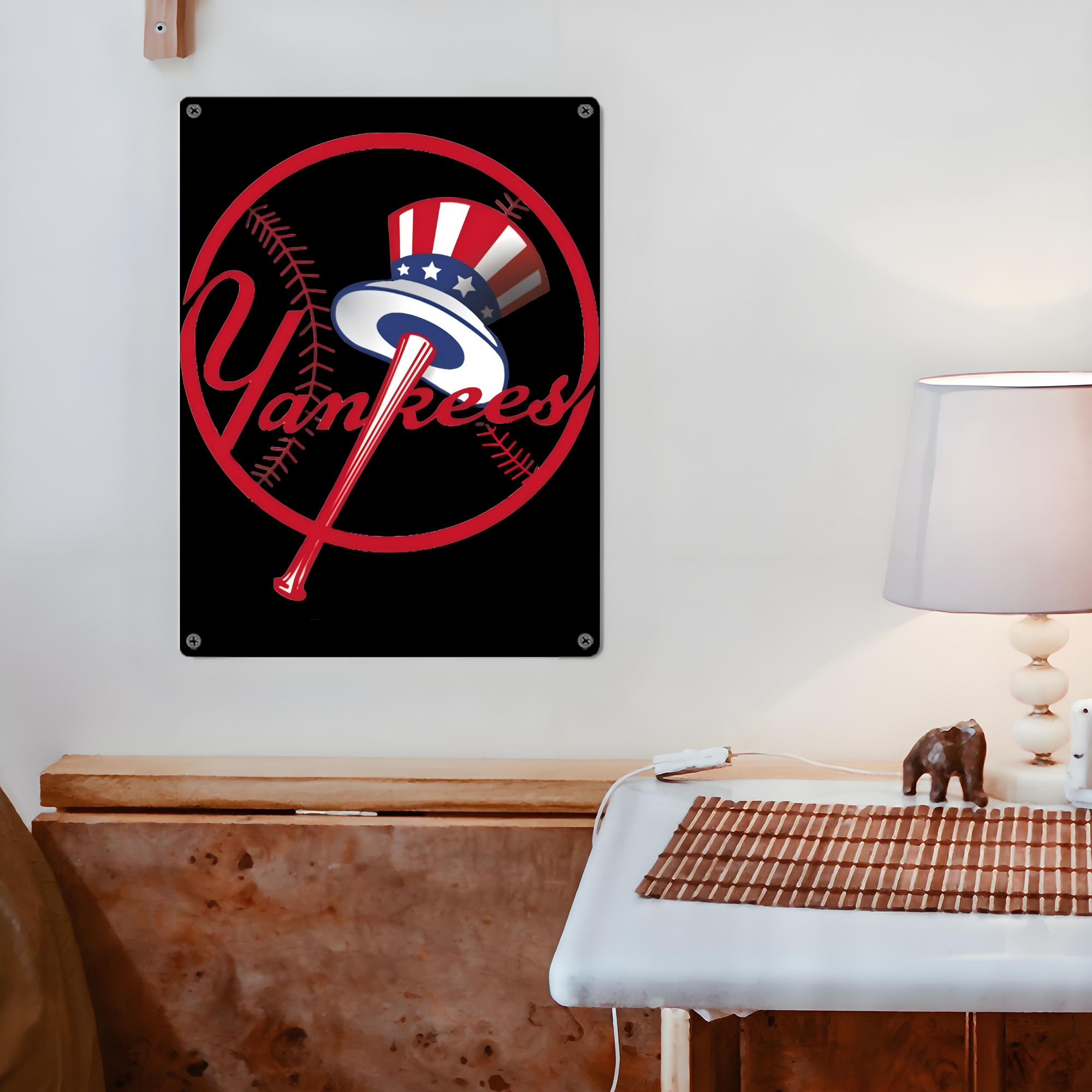 New York Yankees 188 Vintage Metal Tin Sign 12x16inch – Retro Wall Art Decor For Home, Bar, Kitchen, Bedroom, Office – Durable Iron Sheet Poster, Easy To Hang, Full-Color Printing