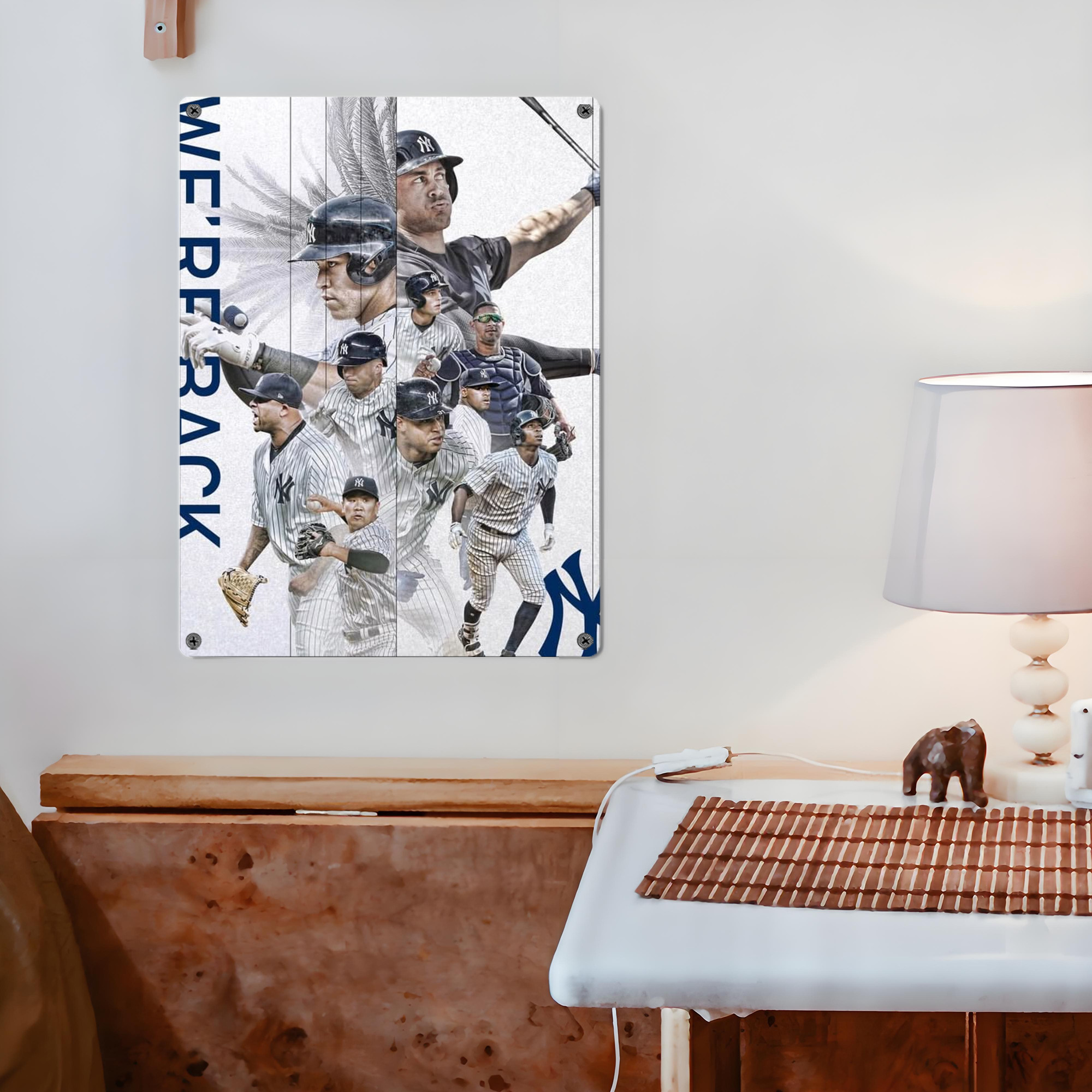 New York Yankees 109 Vintage Metal Tin Sign 12x16inch – Retro Wall Art Decor For Home, Bar, Kitchen, Bedroom, Office – Durable Iron Sheet Poster, Easy To Hang, Full-Color Printing