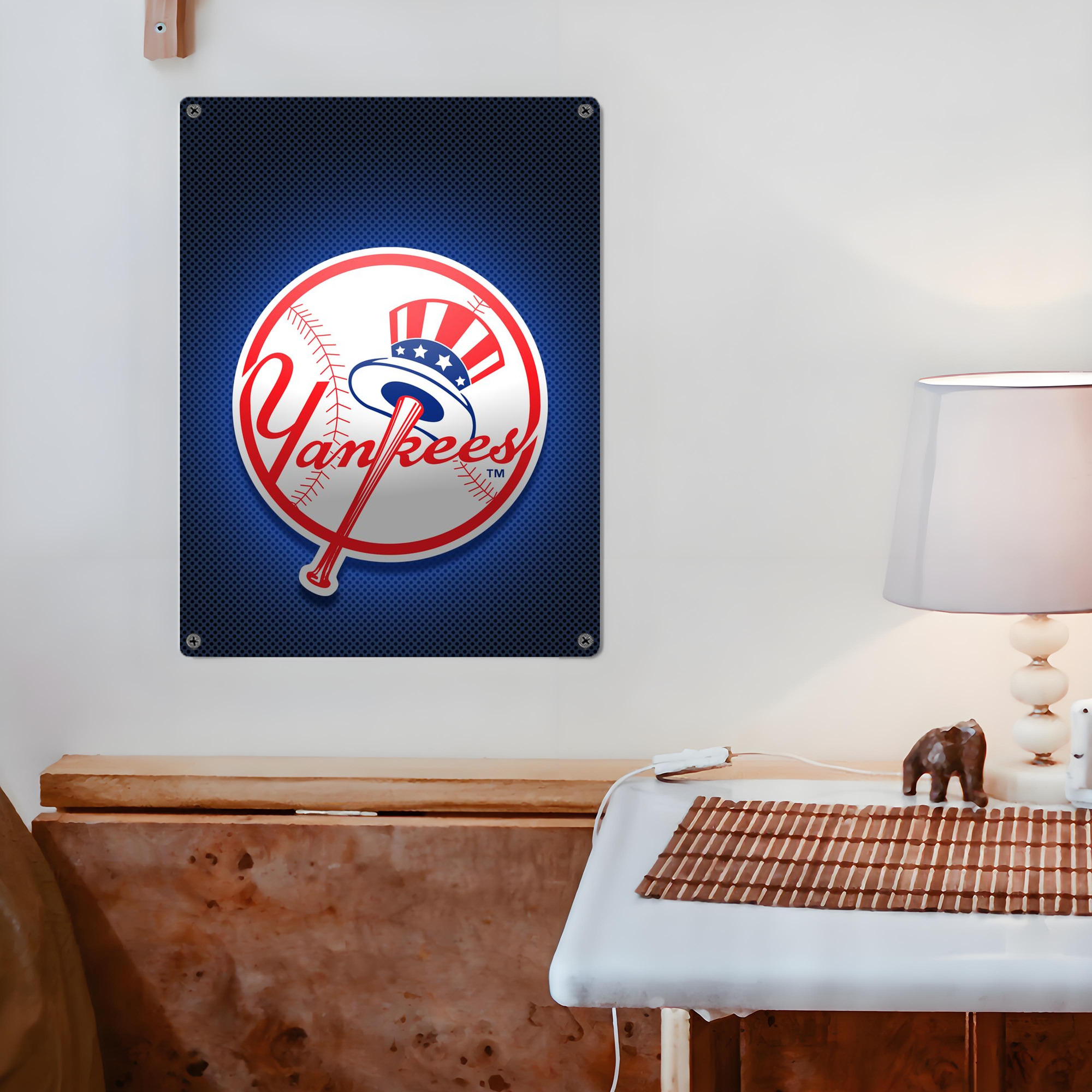 New York Yankees 193 Vintage Metal Tin Sign 12x16inch – Retro Wall Art Decor For Home, Bar, Kitchen, Bedroom, Office – Durable Iron Sheet Poster, Easy To Hang, Full-Color Printing