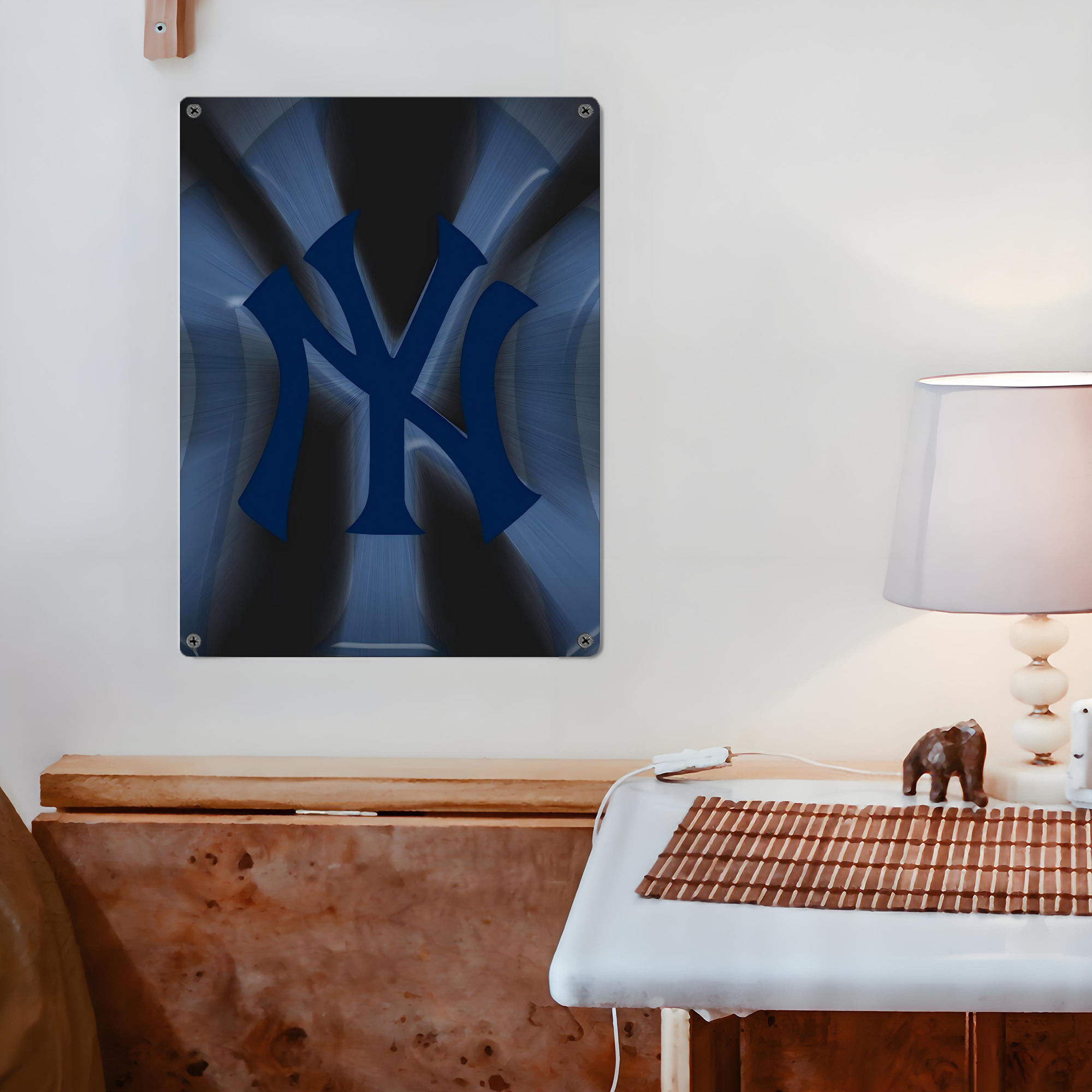 New York Yankees 110 Vintage Metal Tin Sign 12x16inch – Retro Wall Art Decor For Home, Bar, Kitchen, Bedroom, Office – Durable Iron Sheet Poster, Easy To Hang, Full-Color Printing