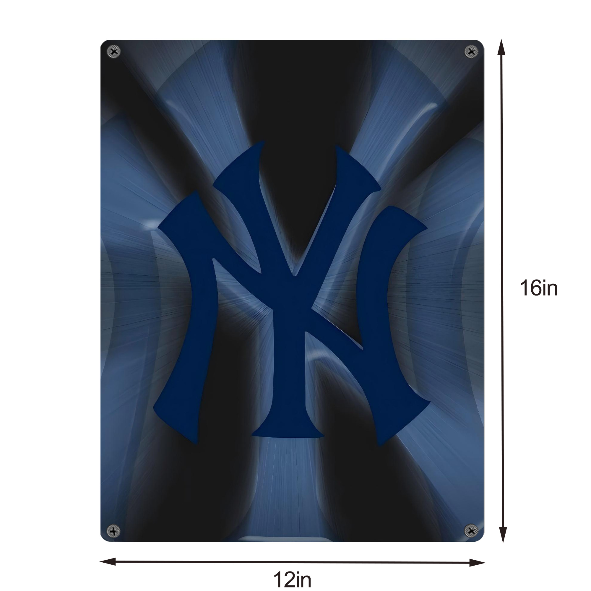 New York Yankees 110 Vintage Metal Tin Sign 12x16inch – Retro Wall Art Decor For Home, Bar, Kitchen, Bedroom, Office – Durable Iron Sheet Poster, Easy To Hang, Full-Color Printing