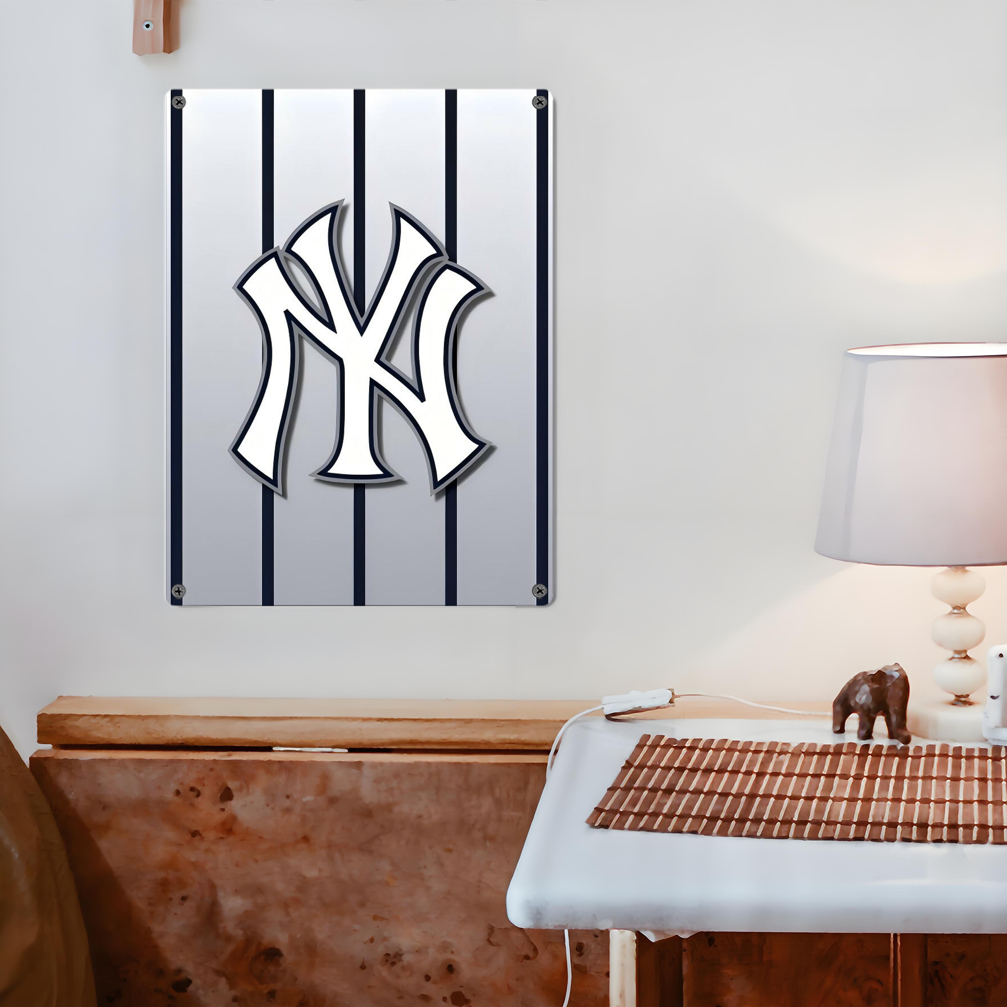 New York Yankees 118 Vintage Metal Tin Sign 12x16inch – Retro Wall Art Decor For Home, Bar, Kitchen, Bedroom, Office – Durable Iron Sheet Poster, Easy To Hang, Full-Color Printing