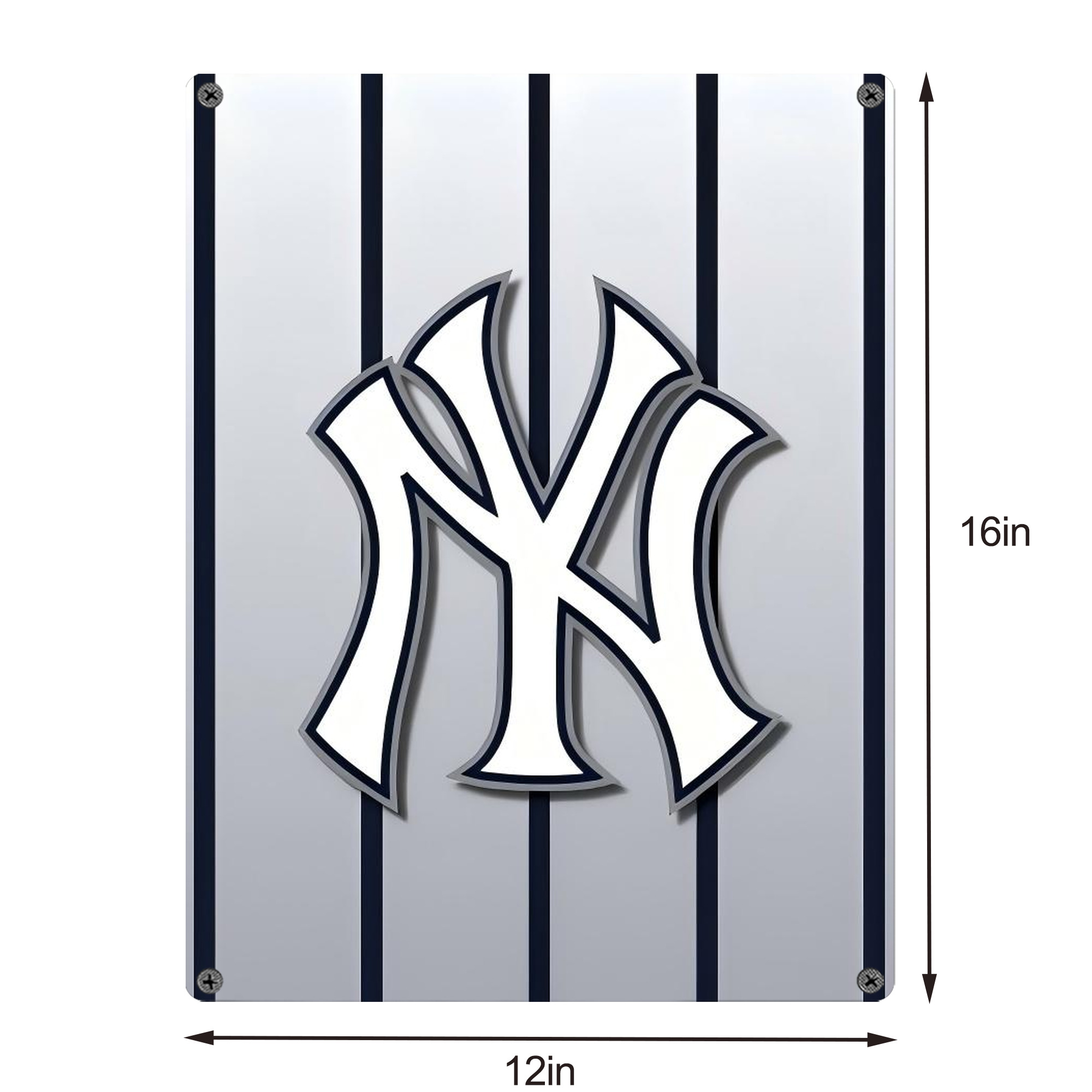 New York Yankees 118 Vintage Metal Tin Sign 12x16inch – Retro Wall Art Decor For Home, Bar, Kitchen, Bedroom, Office – Durable Iron Sheet Poster, Easy To Hang, Full-Color Printing