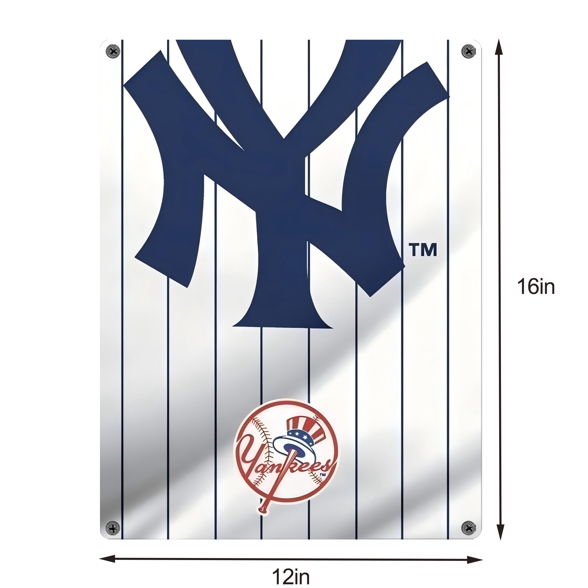New York Yankees 126 Vintage Metal Tin Sign 12x16inch – Retro Wall Art Decor For Home, Bar, Kitchen, Bedroom, Office – Durable Iron Sheet Poster, Easy To Hang, Full-Color Printing