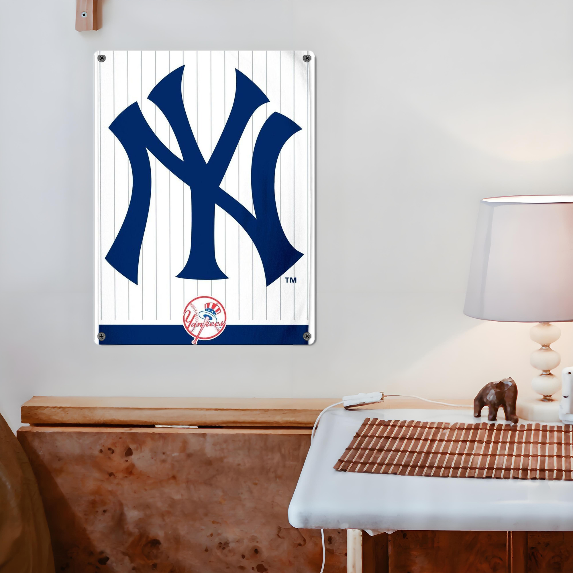 New York Yankees 130 Vintage Metal Tin Sign 12x16inch – Retro Wall Art Decor For Home, Bar, Kitchen, Bedroom, Office – Durable Iron Sheet Poster, Easy To Hang, Full-Color Printing
