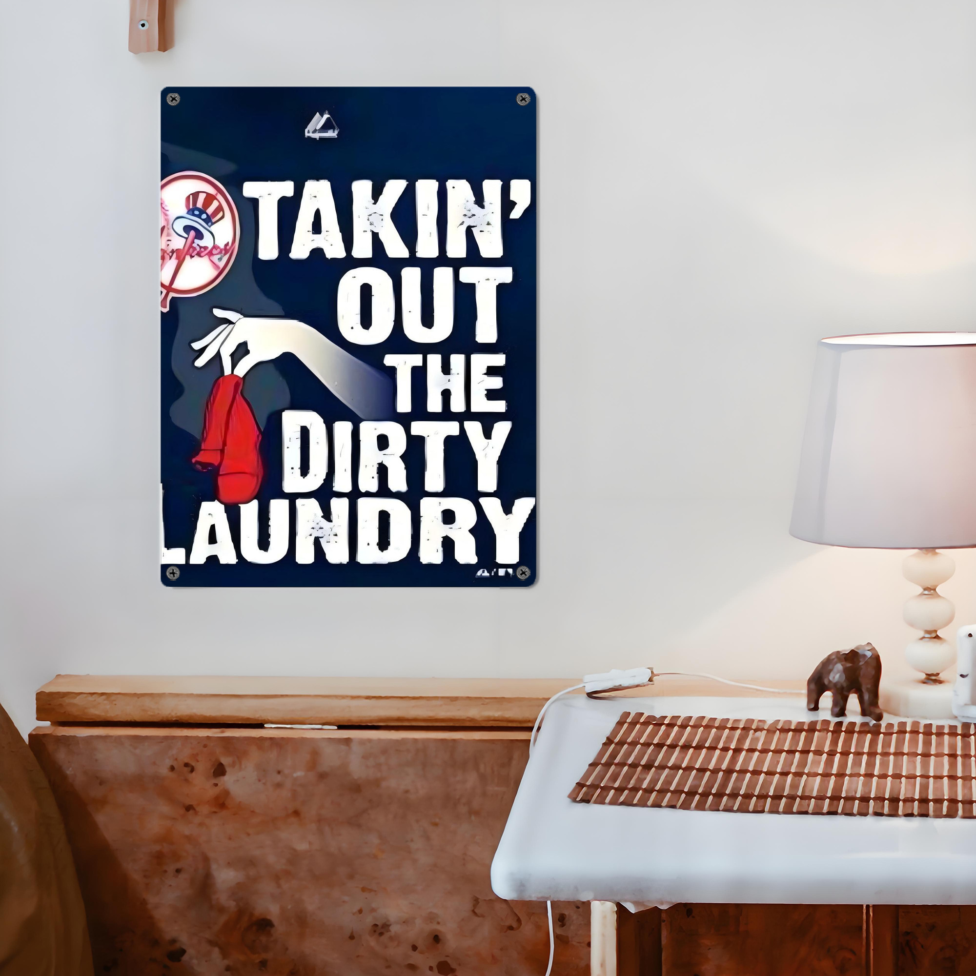 New York Yankees 210 Vintage Metal Tin Sign 12x16inch – Retro Wall Art Decor For Home, Bar, Kitchen, Bedroom, Office – Durable Iron Sheet Poster, Easy To Hang, Full-Color Printing